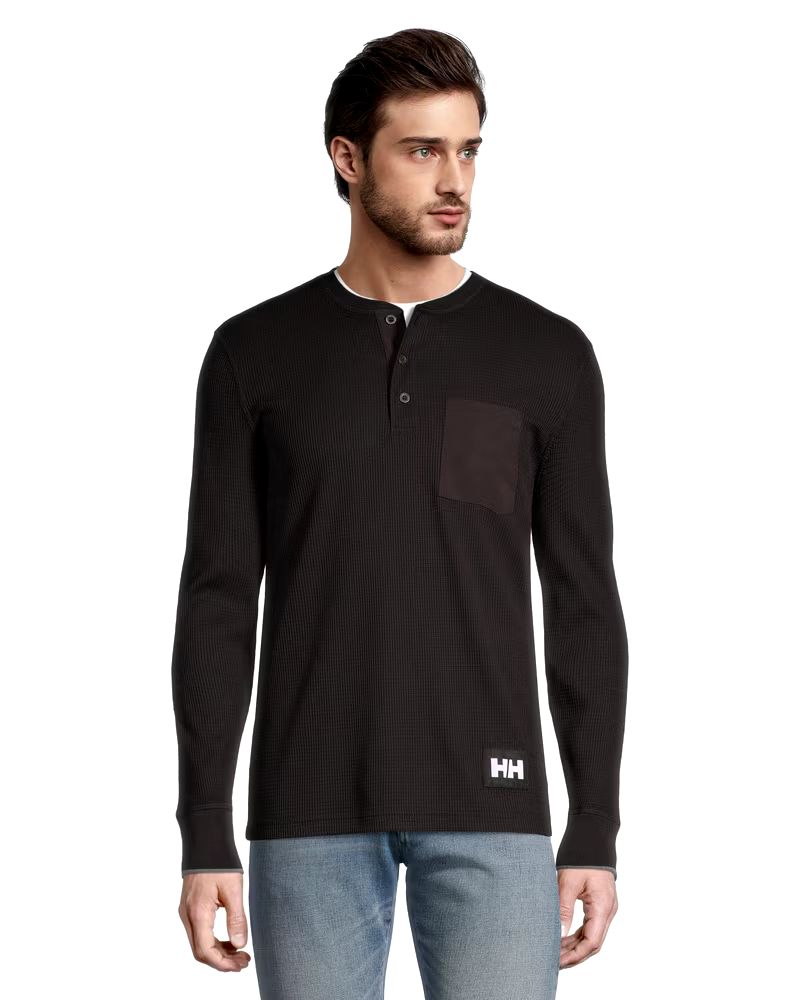 Helly Hansen Men's Long Sleeve Waffle Knit Henley Shirt