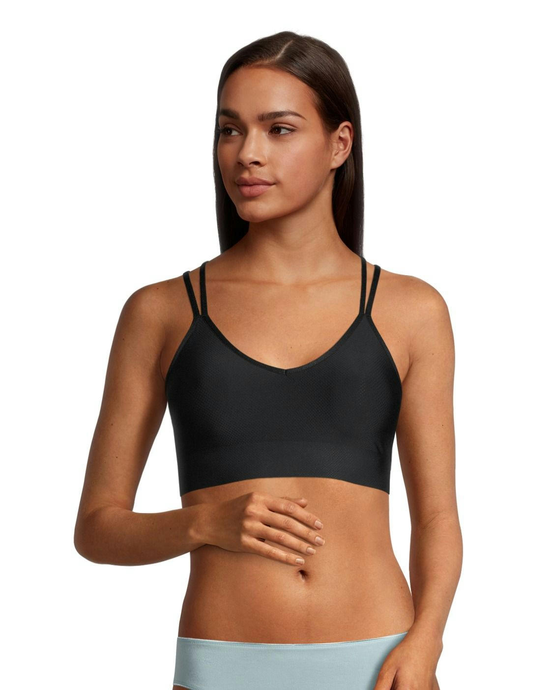 Denver Hayes Women's Invisible Mesh Wireless V Neck Bralette