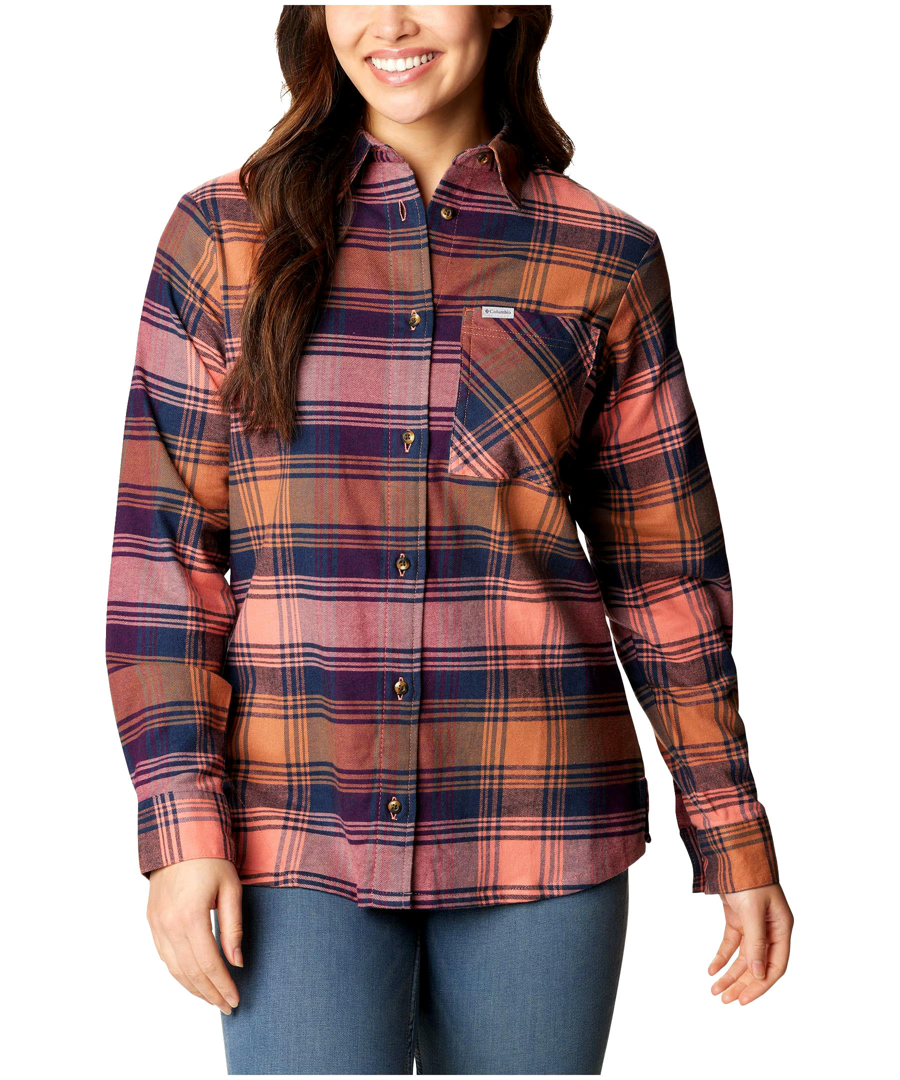 Columbia Women's Calico Basin Classic Long Sleeve Flannel Shirt