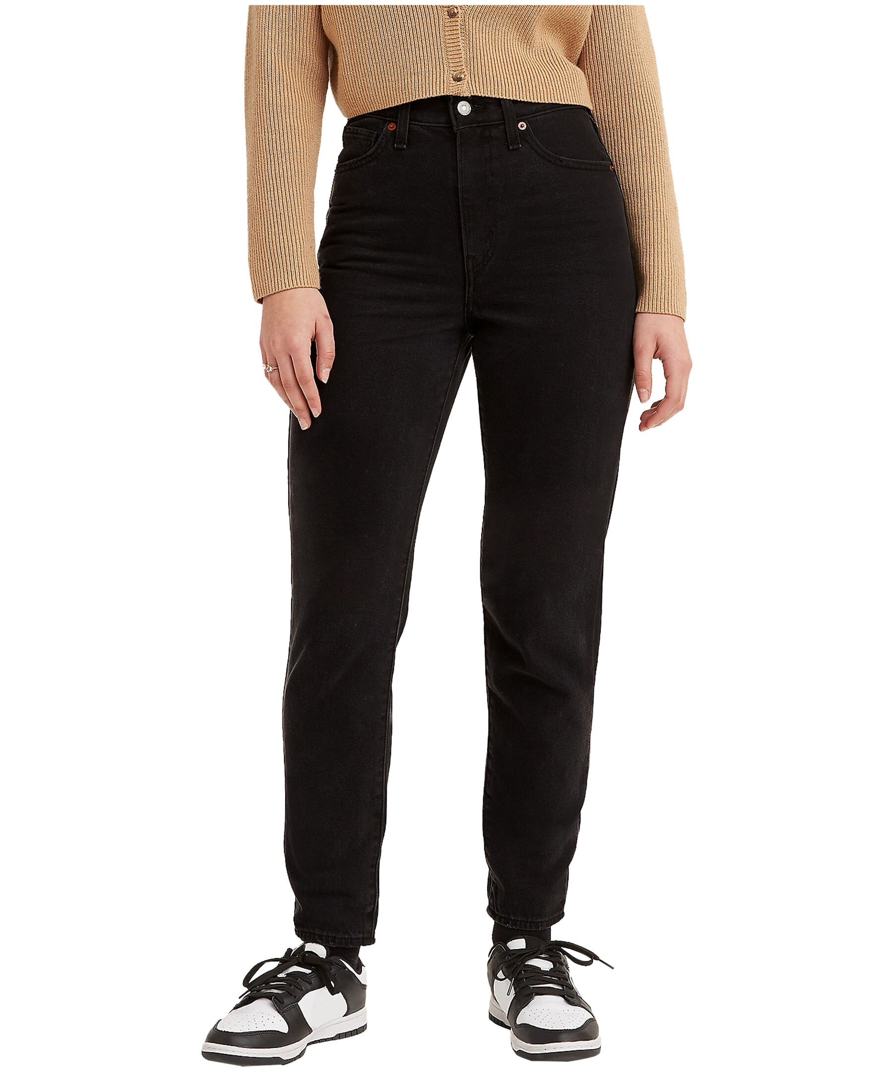 Levi's Women's High Rise Tapered Leg Mom Jeans - Black