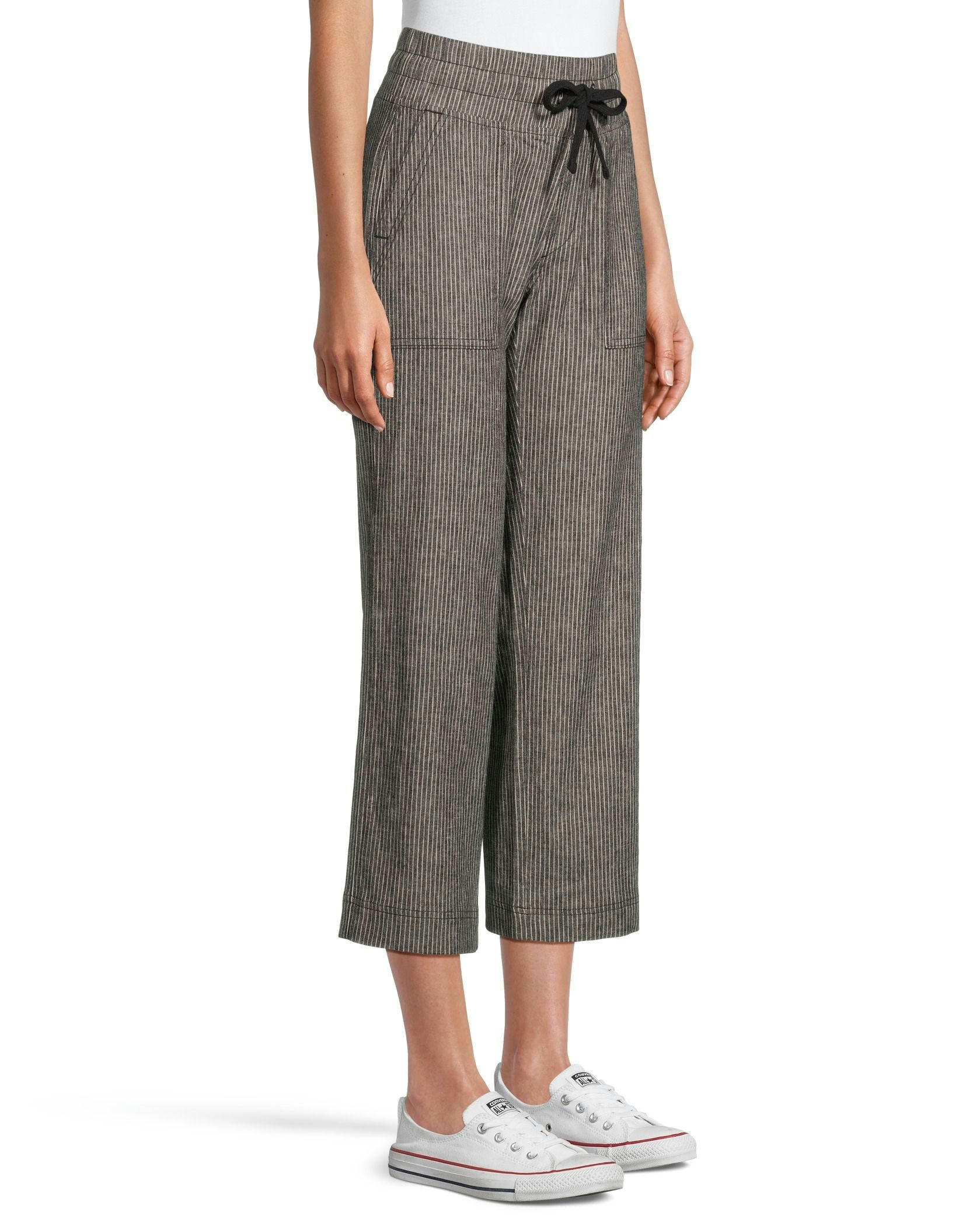 Denver Hayes Women's Mid Rise Wide Leg Crop Pants
