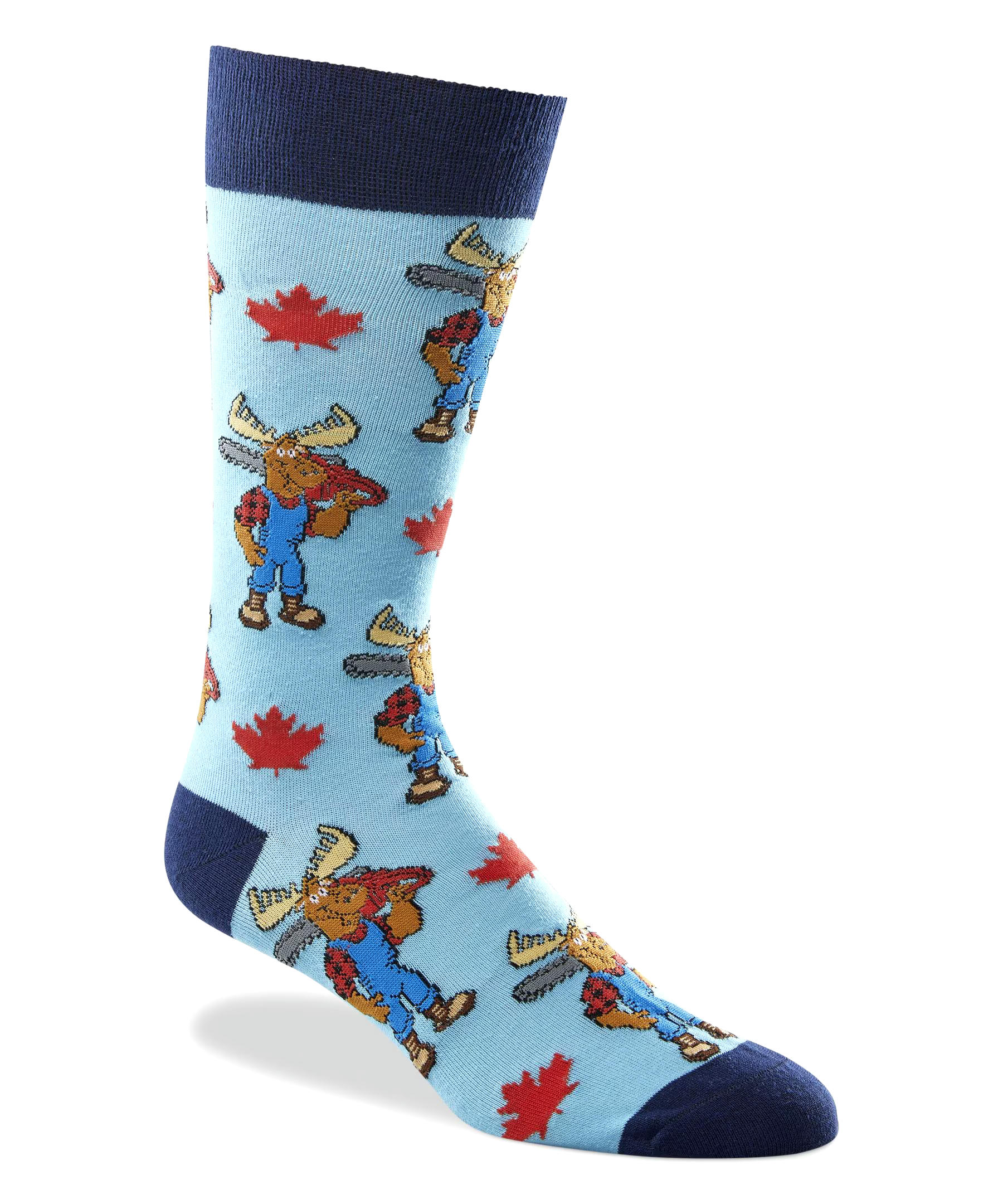 Denver Hayes Men's FRESHTECH® Novelty Canadiana Pattern Casual Crew Socks