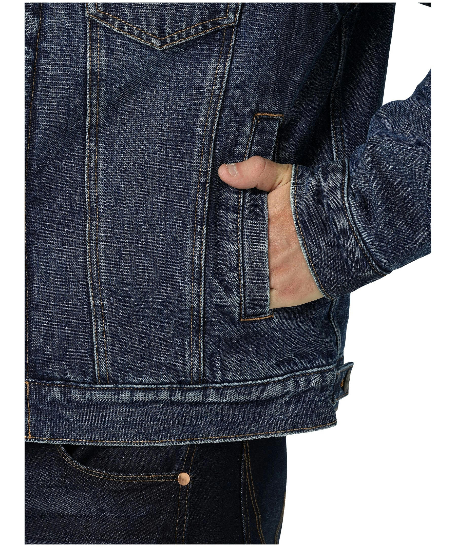 Wrangler Men's Sherpa Lined Denim Jacket