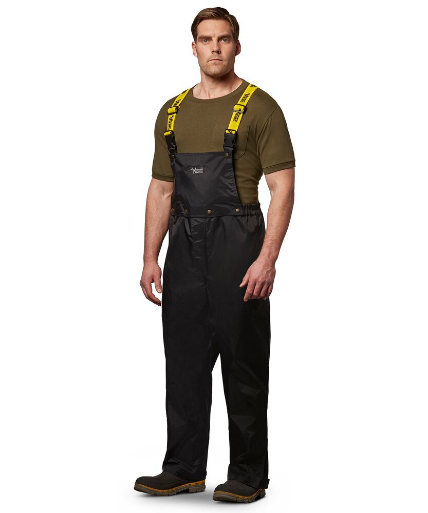 Viking Men's 420D Black Journeyman Rip Stop Bib Pants