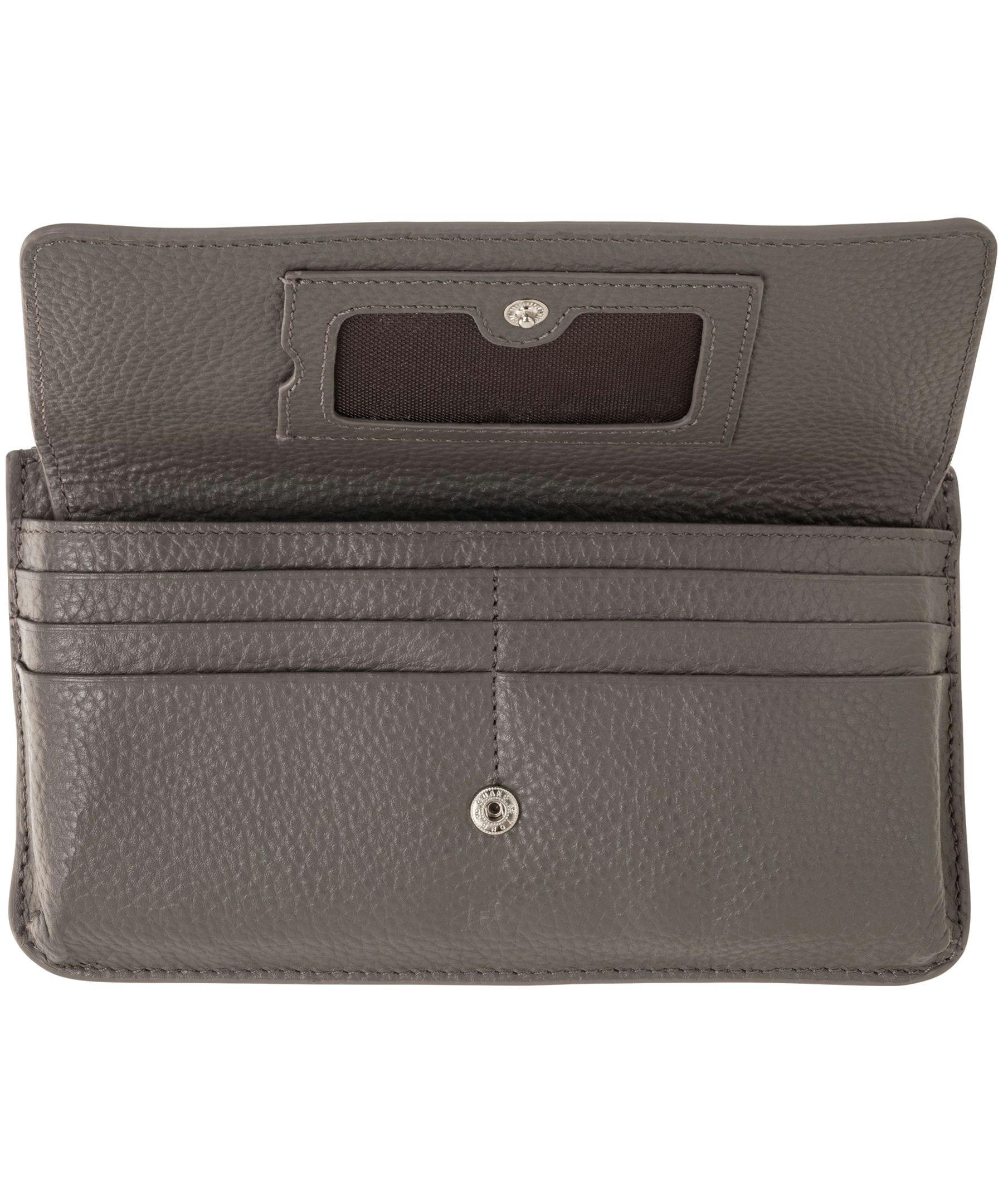 Mancini Leather Goods Women's Pebelled RFID Secure Crossbody Wallet