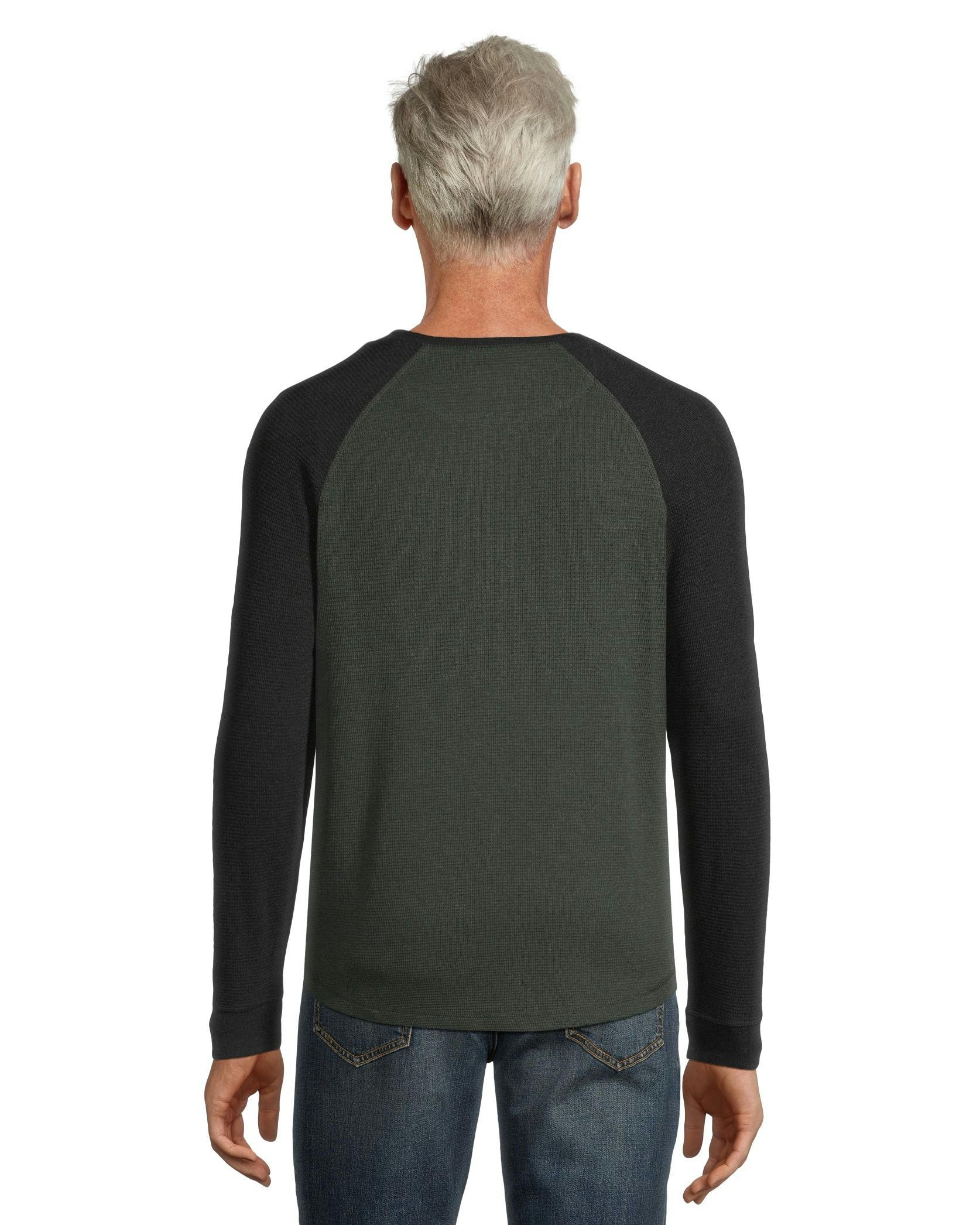 Denver Hayes Men's Long Sleeve Waffle Raglan Henley