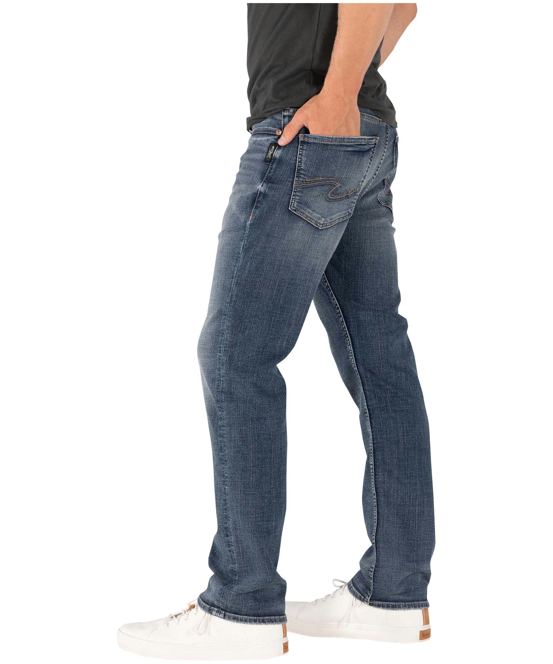 Silver Men's Grayson Easy Fit Straight Leg Dark Wash Jeans