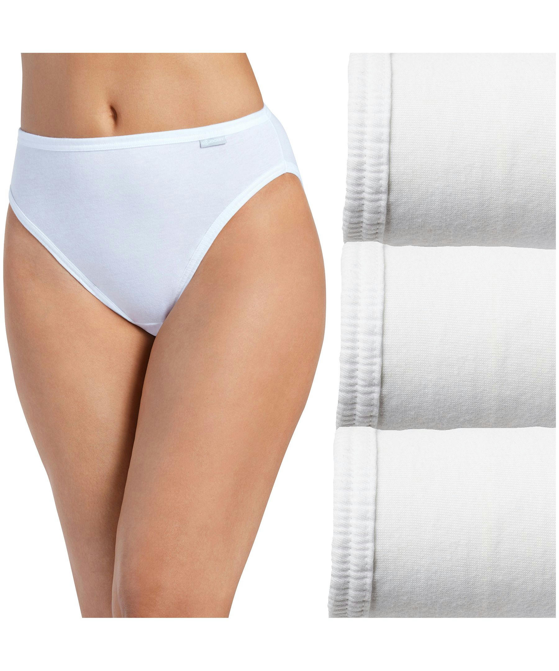 Jockey Women's 3 Pack Elance Basic Underwear French Cut Briefs