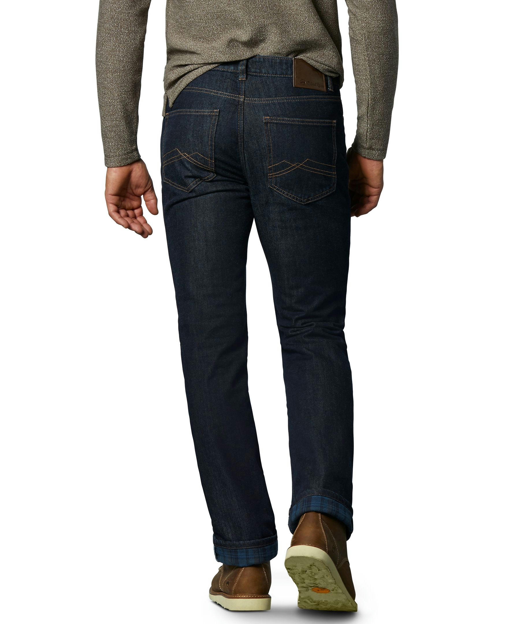 WindRiver Men's T-Max Plaid Flannel Lined Jeans