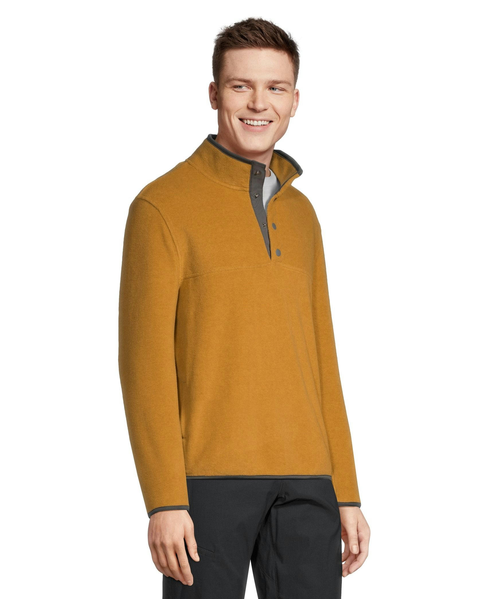 WindRiver Men's Outdoor Fleece Quarter Snap Mockneck