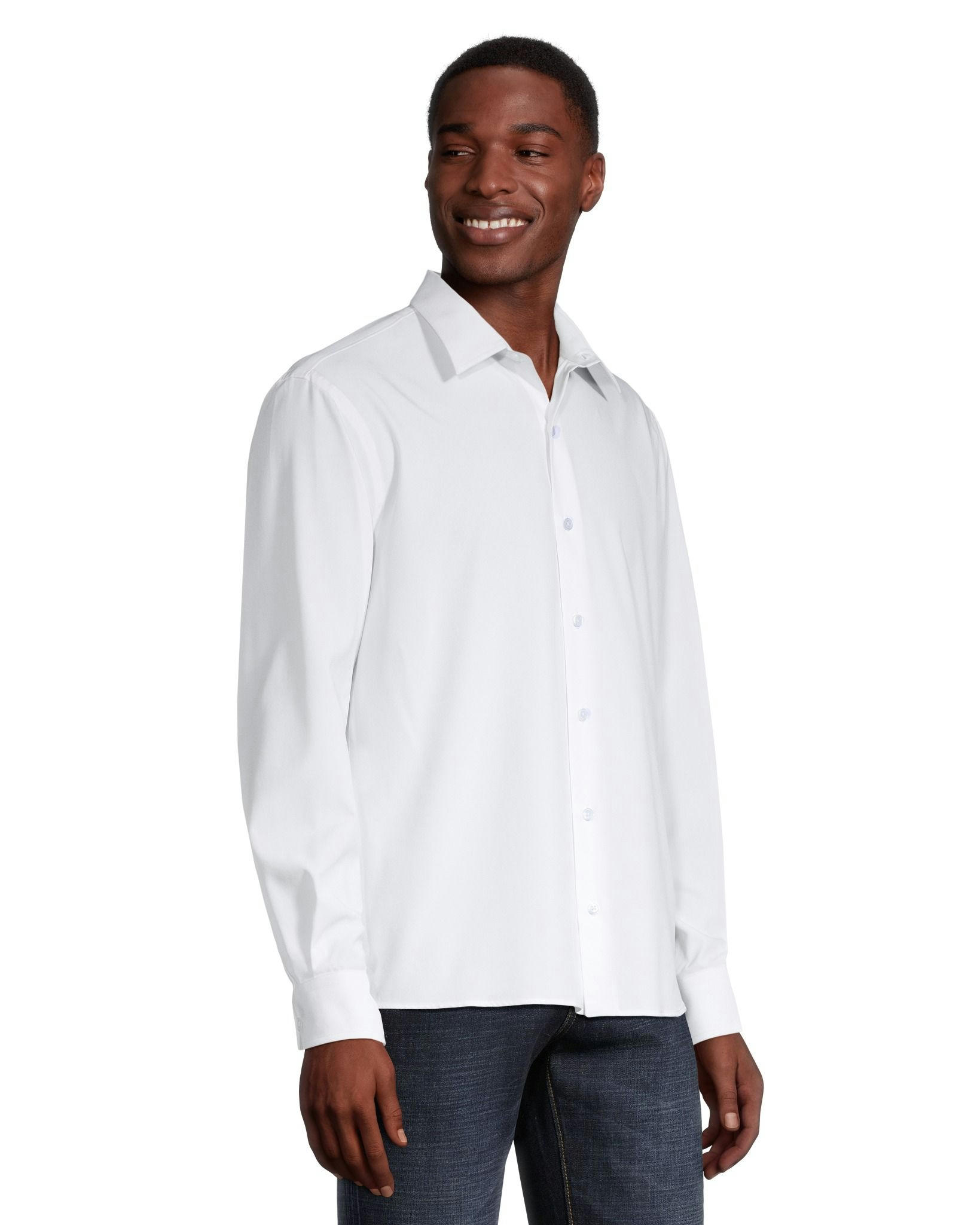 Denver Hayes Dress Hybrid 4 Way Stretch Long Sleeve Woven Shirt