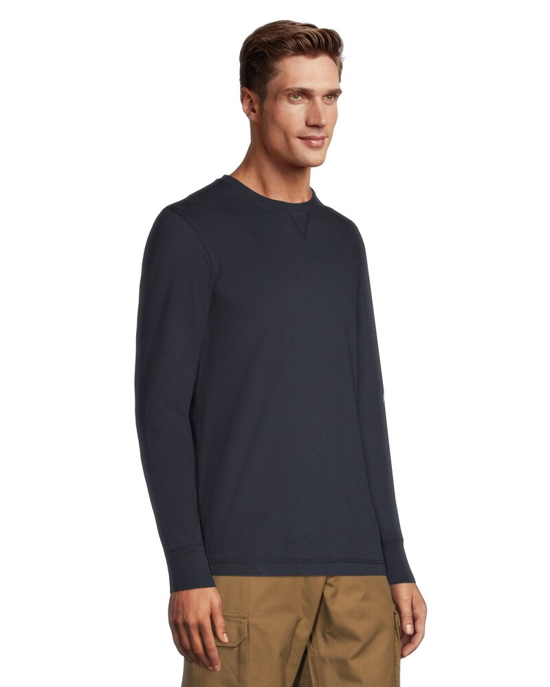 Men's DWS Sleeve Logo Long Sleeve Crewneck Ultrasoft Cotton Work T Shirt