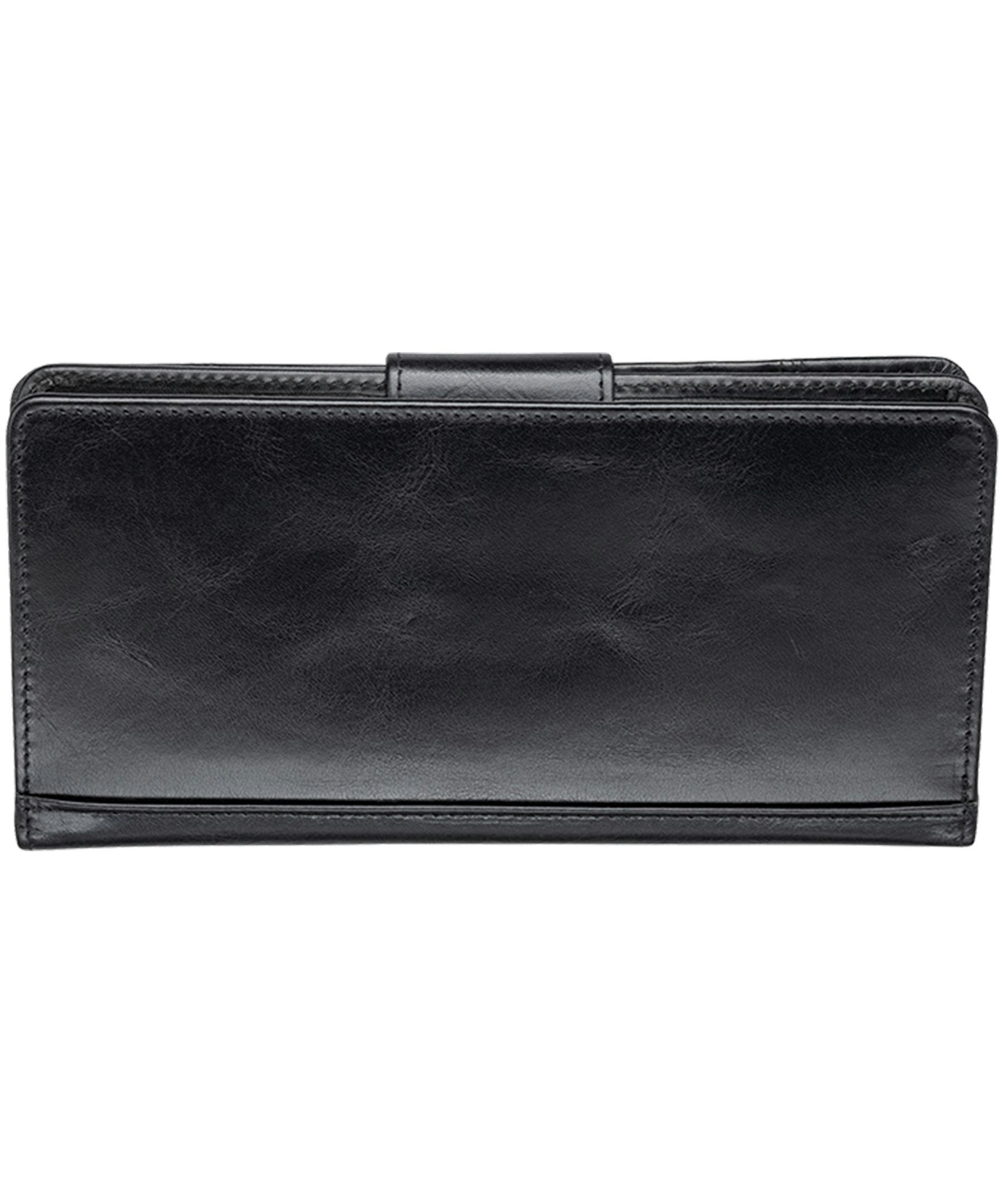 Mancini Leather Goods Women's Casablanca RFID Secure Clutch Wallet Black