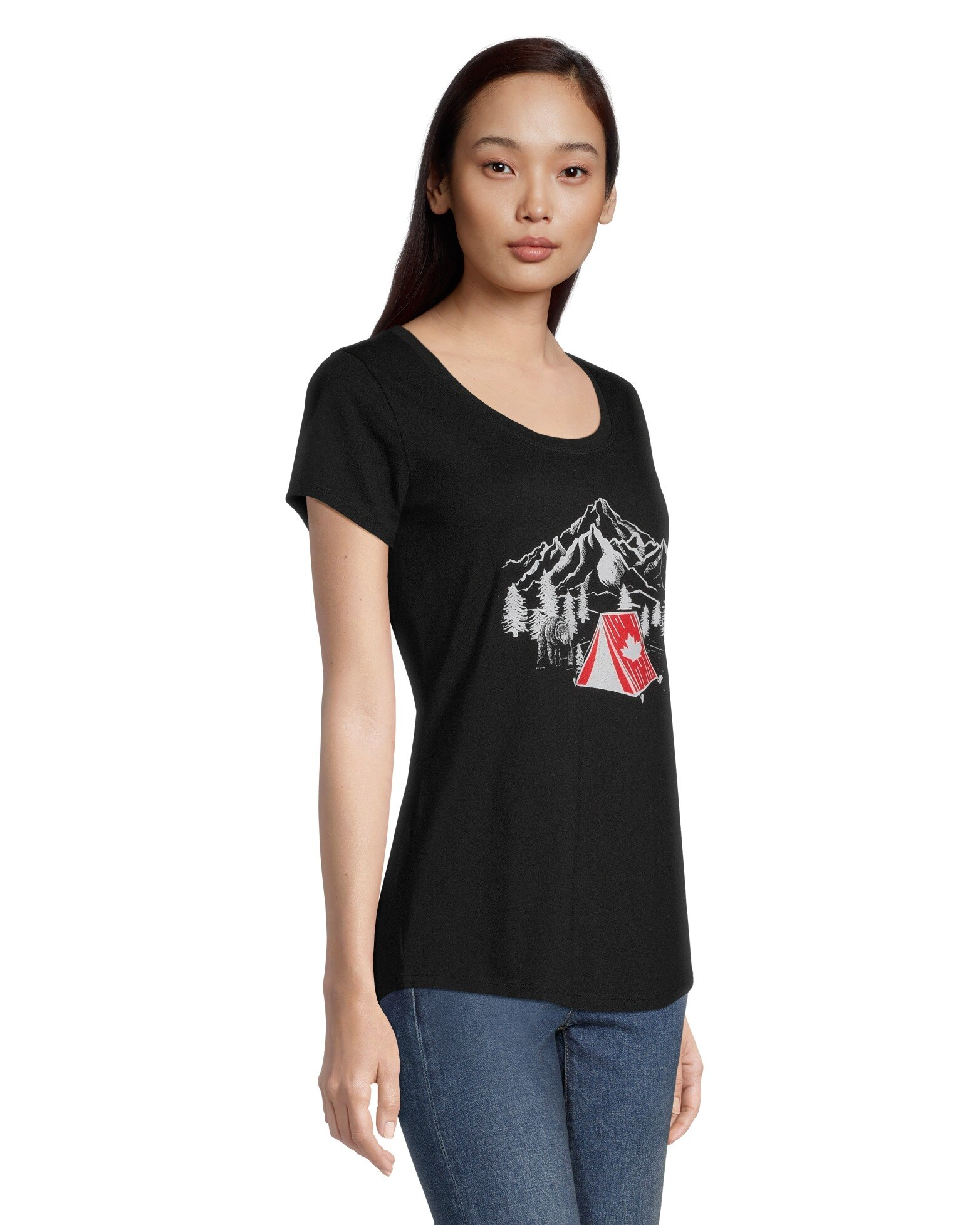 Logo T-Shirt Women's Canada Day Crewneck Graphic T Shirt