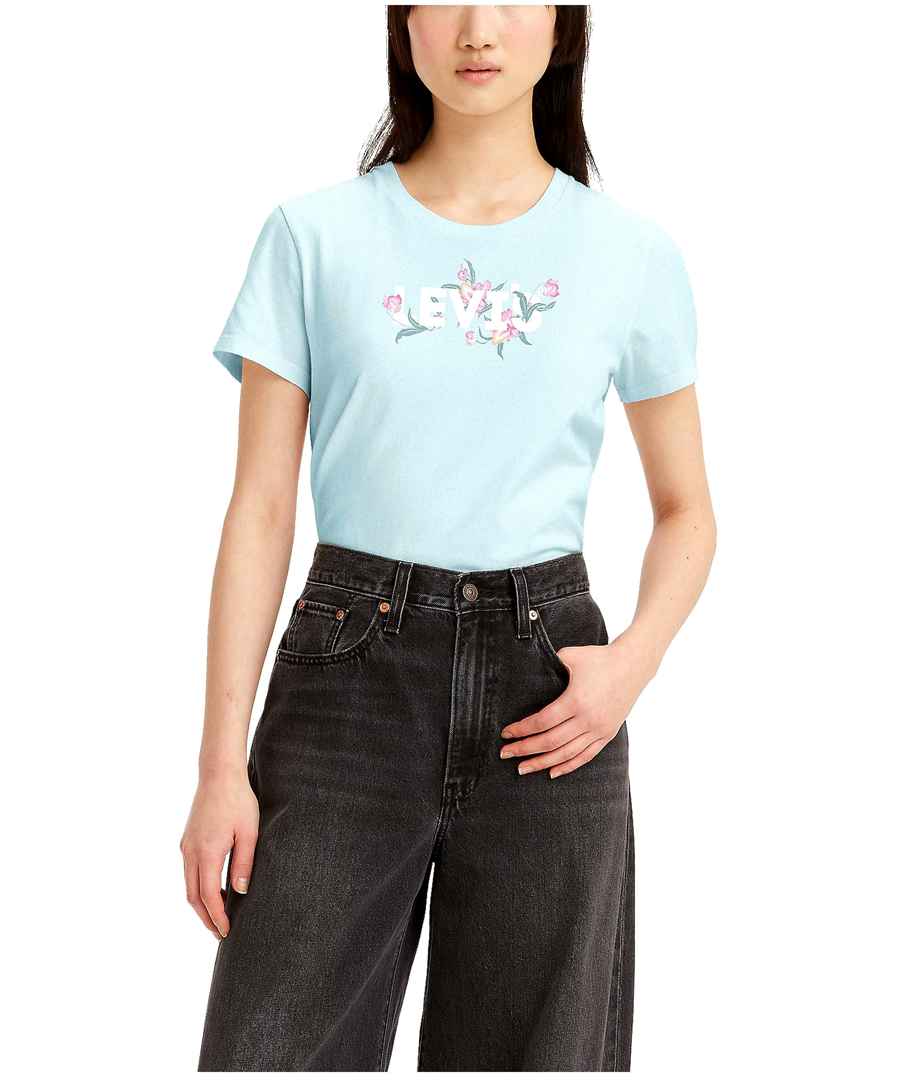 Levi's Women's Graphic The Perfect Tee Crewneck T Shirt