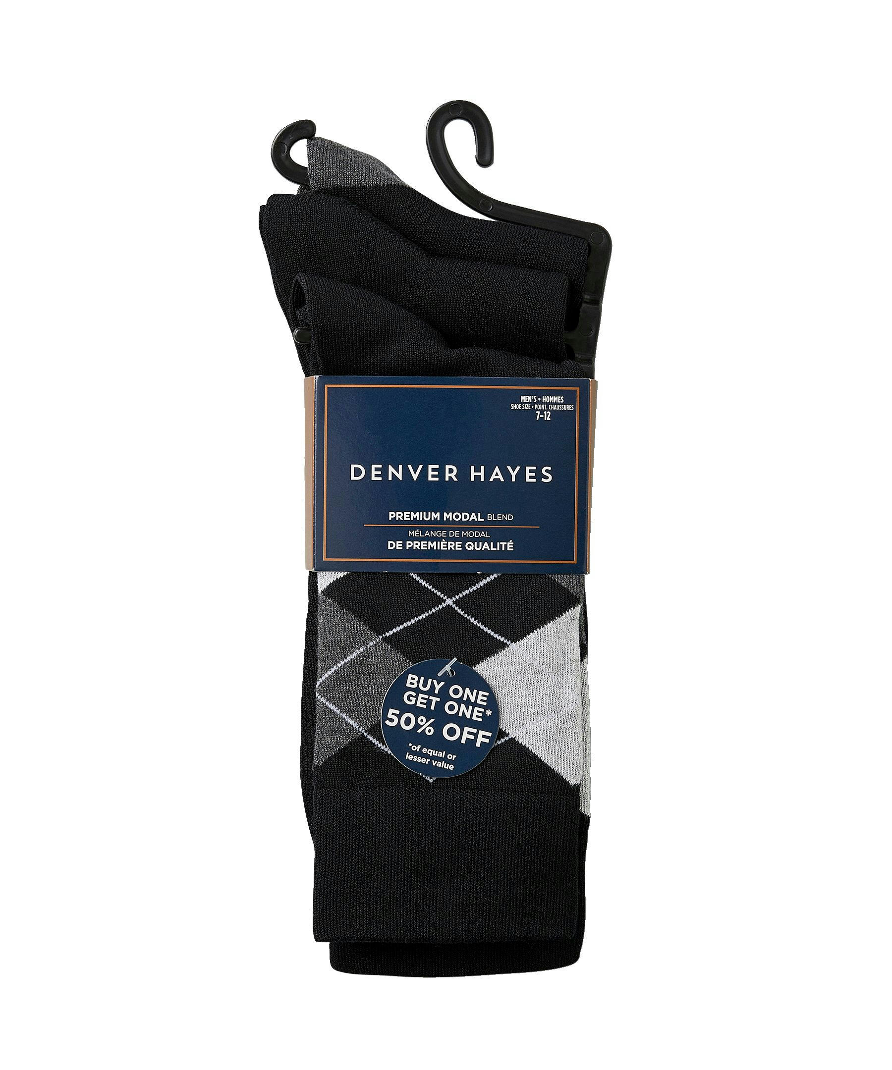 Denver Hayes Men's 3 Pack Bogo Casual Crew Socks