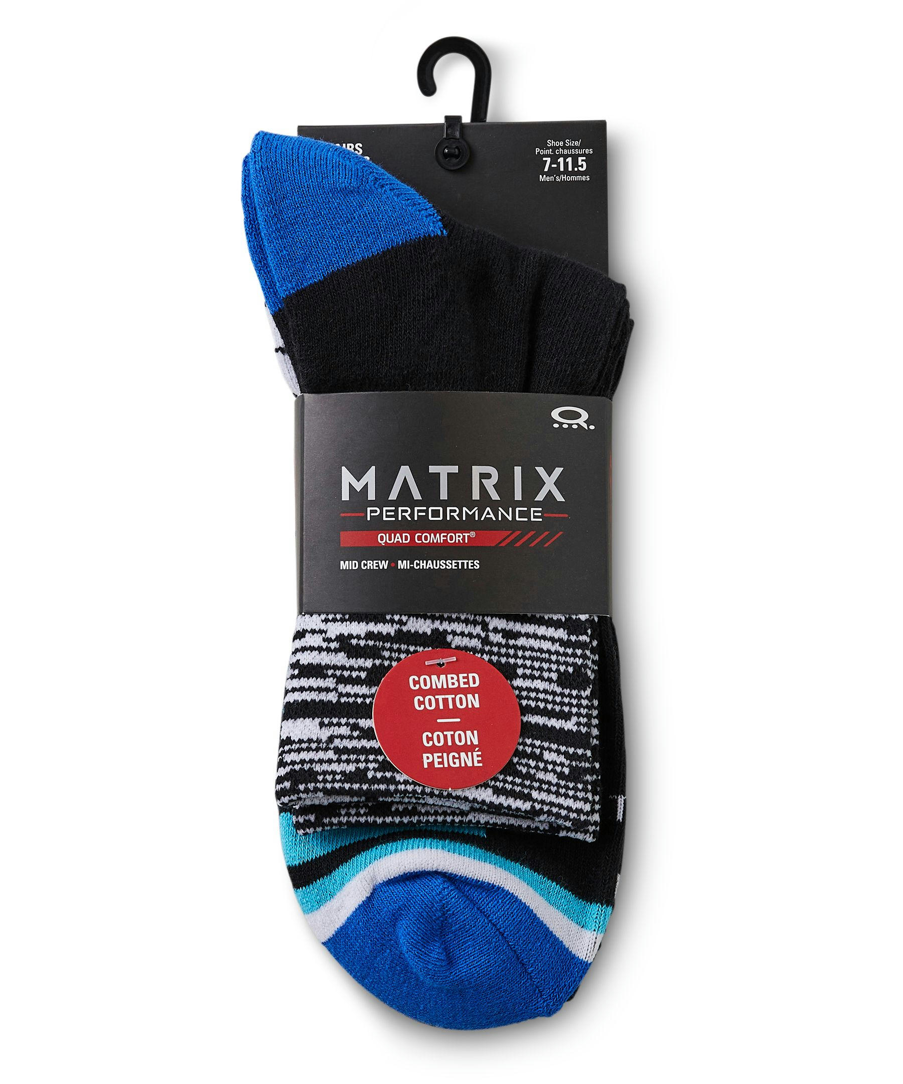 Men's 2 Pack FRESHTECH Mid Cut Crew Socks
