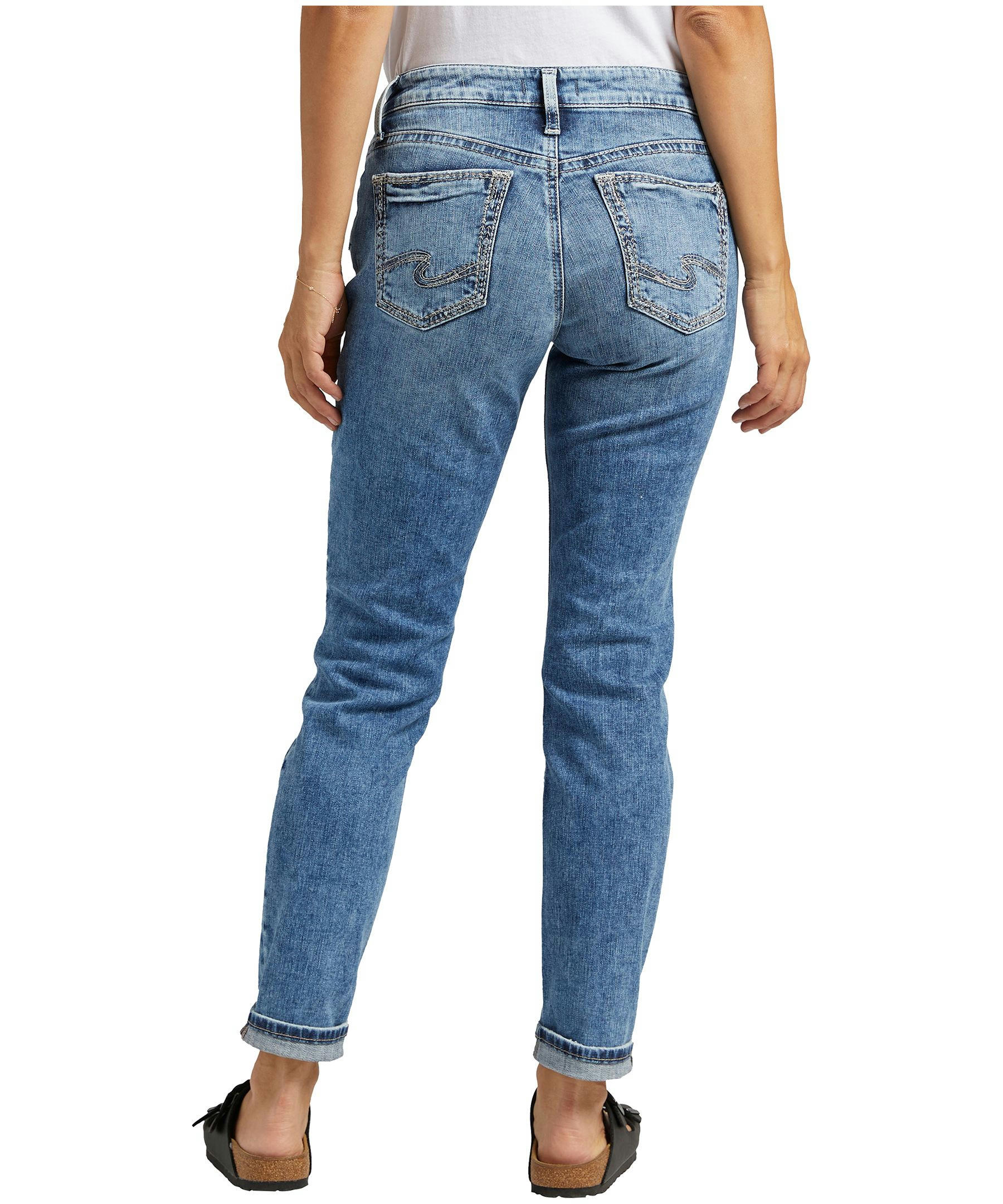 Silver Women's Boyfriend Mid Rise Relaxed Fit Jeans