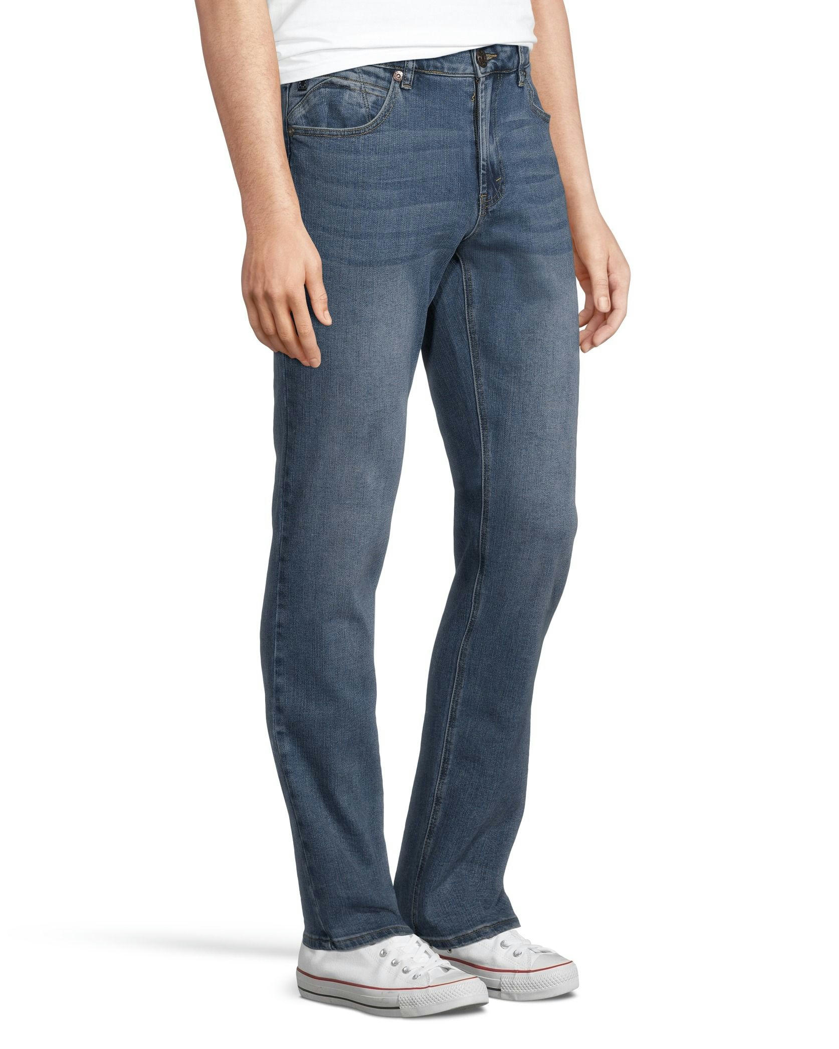 BlackBull Men's Frank Mid-Low Rise Straight Leg Relaxed Fit Jeans