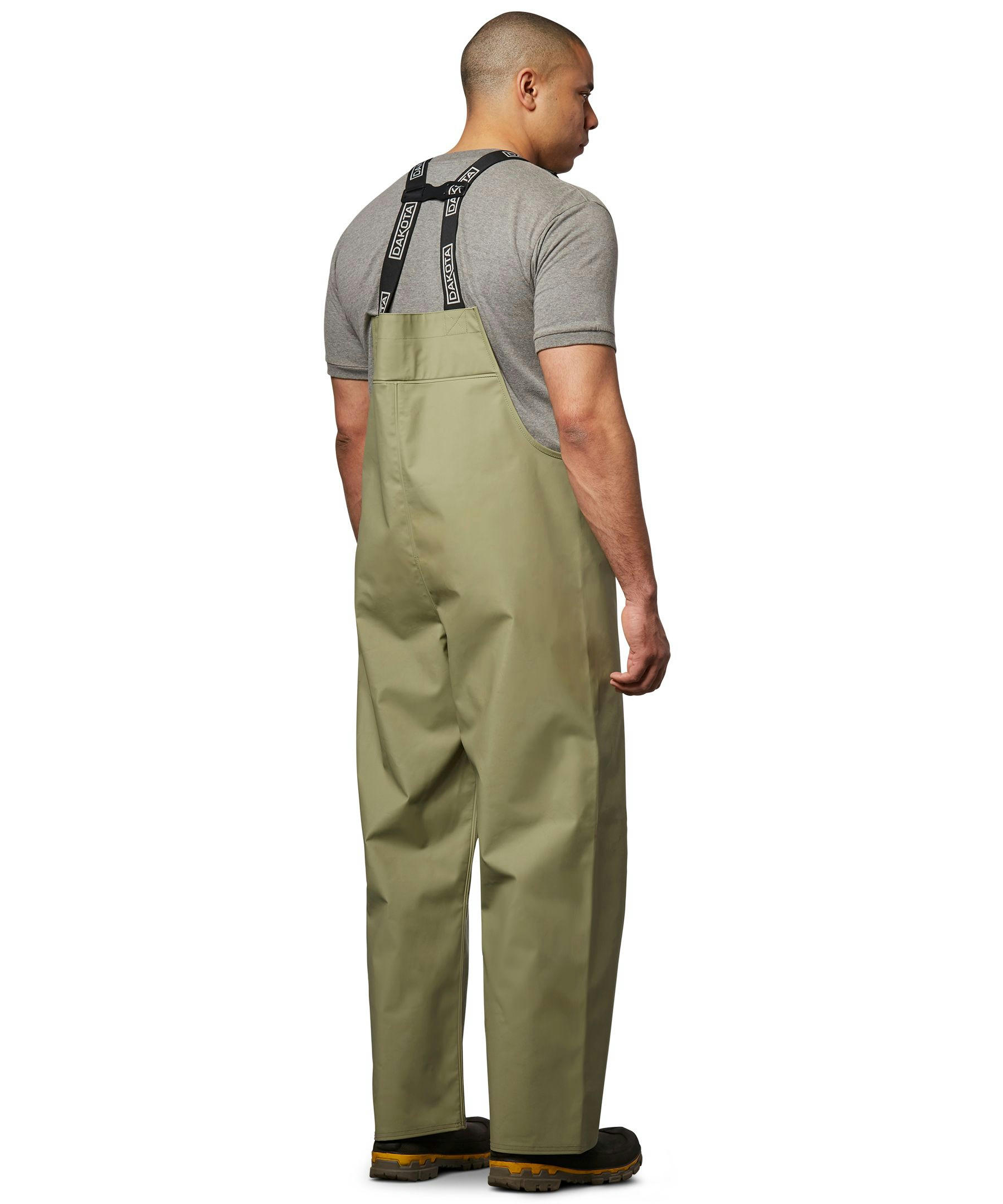 Dakota WorkPro Series Men's PVC Bib Front Work Rain Pants - Light Green