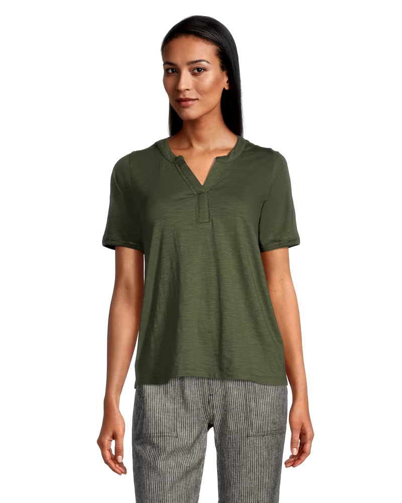 Women's Semi-Fitted Y-Neck T Shirt