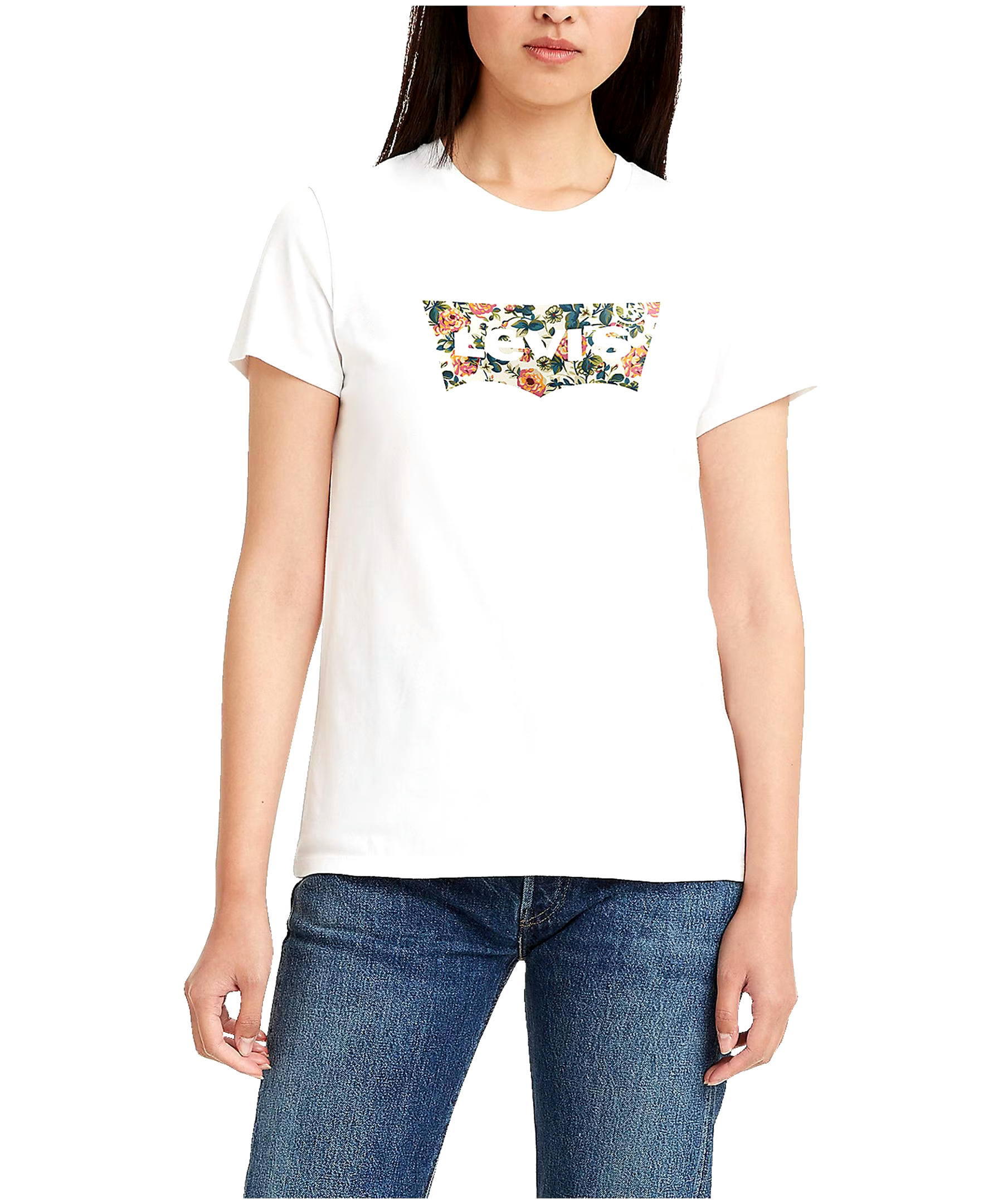 Levi's Women's Batwing Crewneck Graphic The Perfect Tee T Shirt