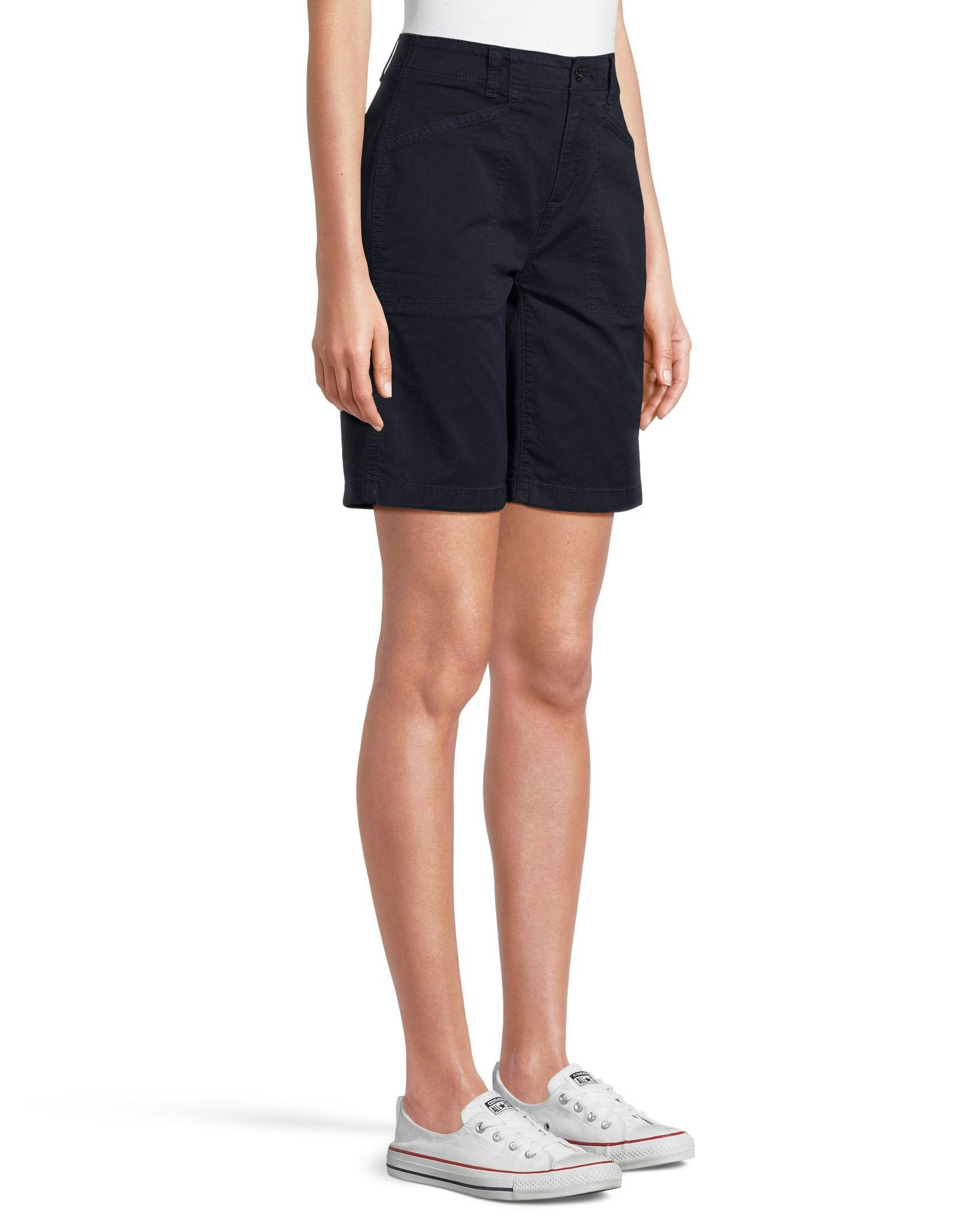 Denver Hayes Mid Rise Garment Wash Bermuda Shorts