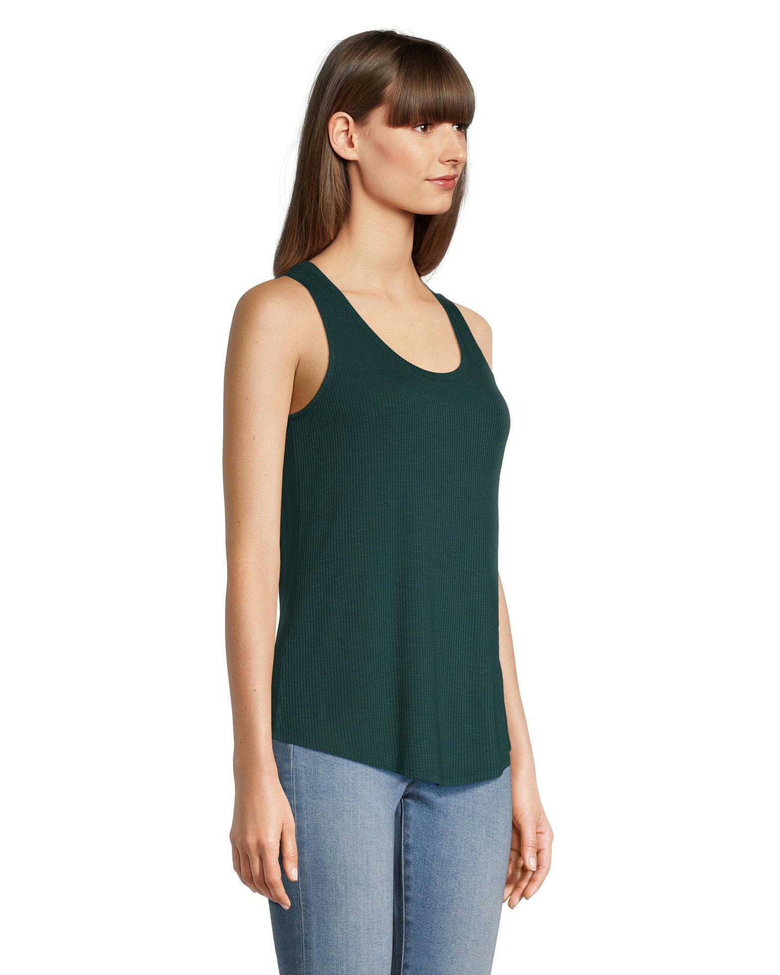 Denver Hayes Women's Ribbed Scoop Neck Tank Top