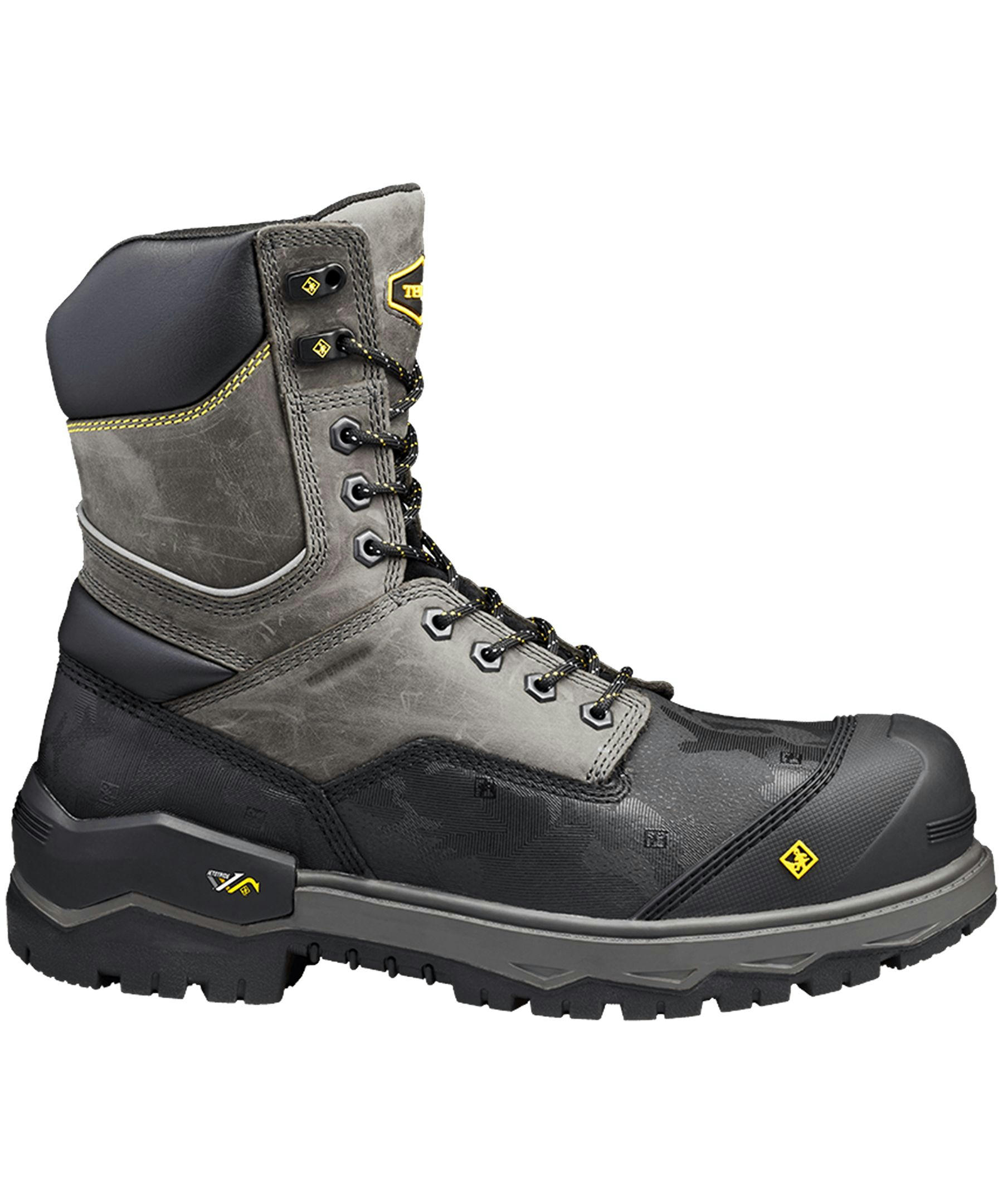 Terra Men's Composite Toe Composite Plate Terra Gantry 8 Inch Waterproof Work Boots - Grey