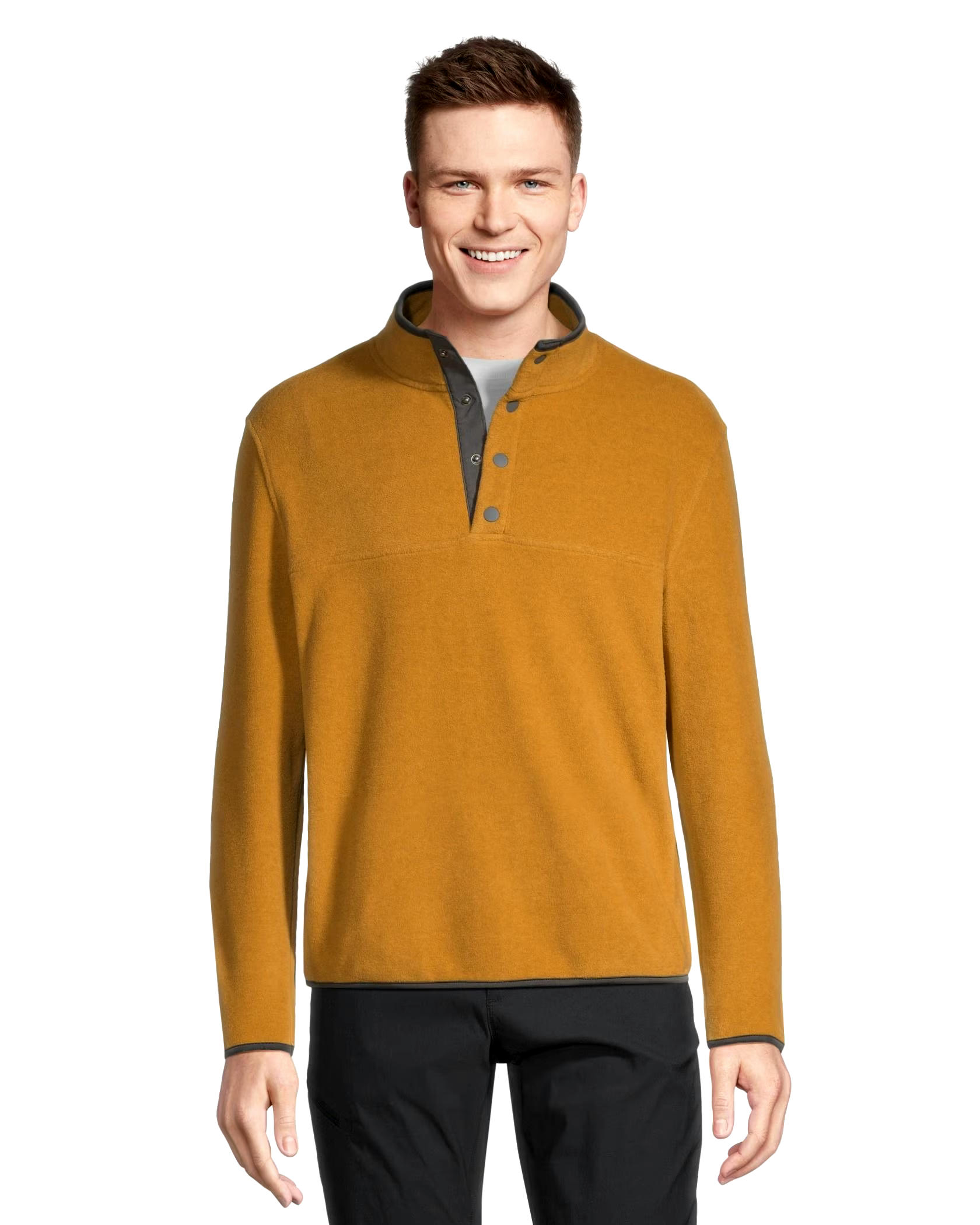 WindRiver Men's Outdoor Fleece Quarter Snap Mockneck