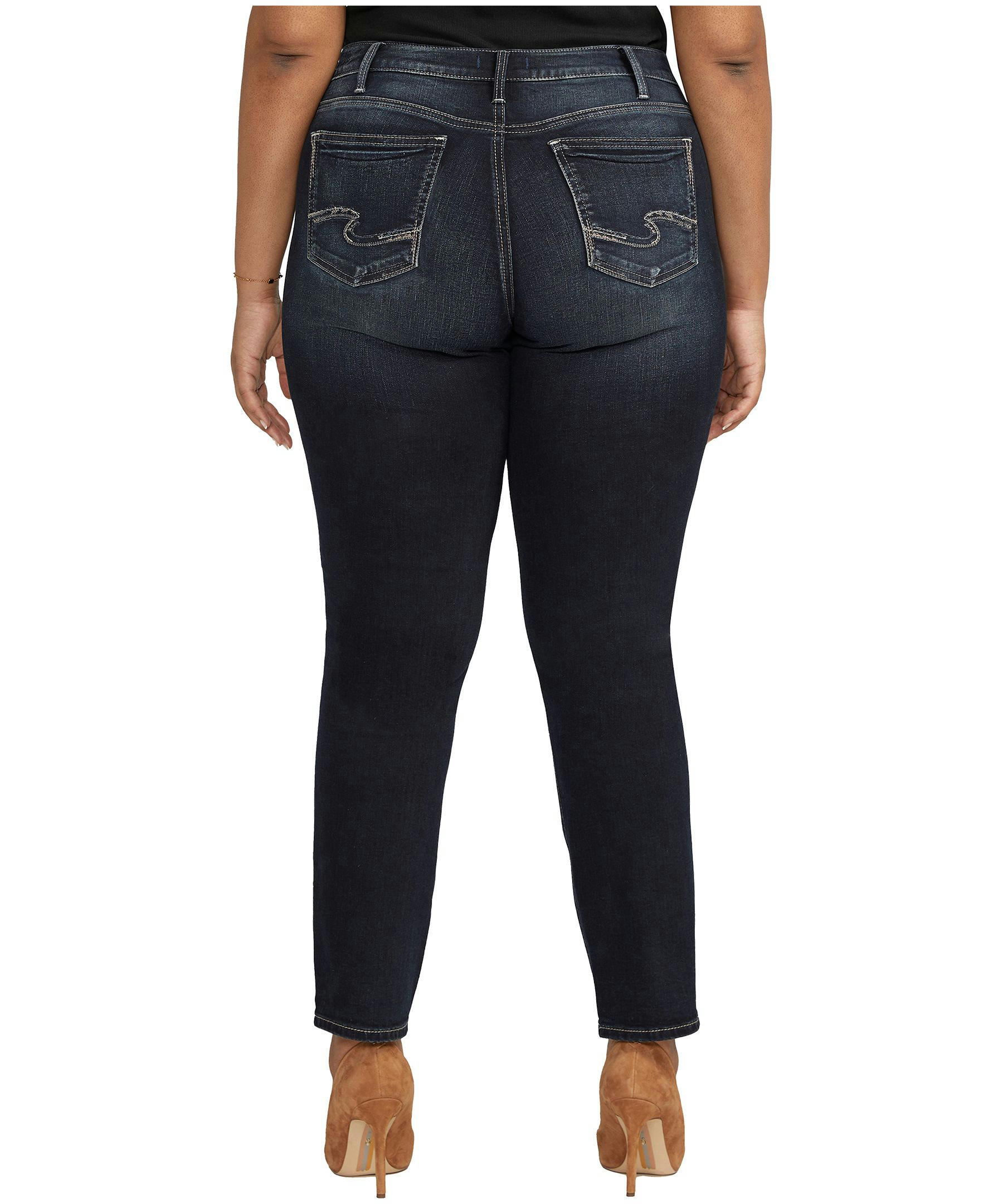 Silver Suki Mid Rise Curvy Fit Straight Leg Jeans