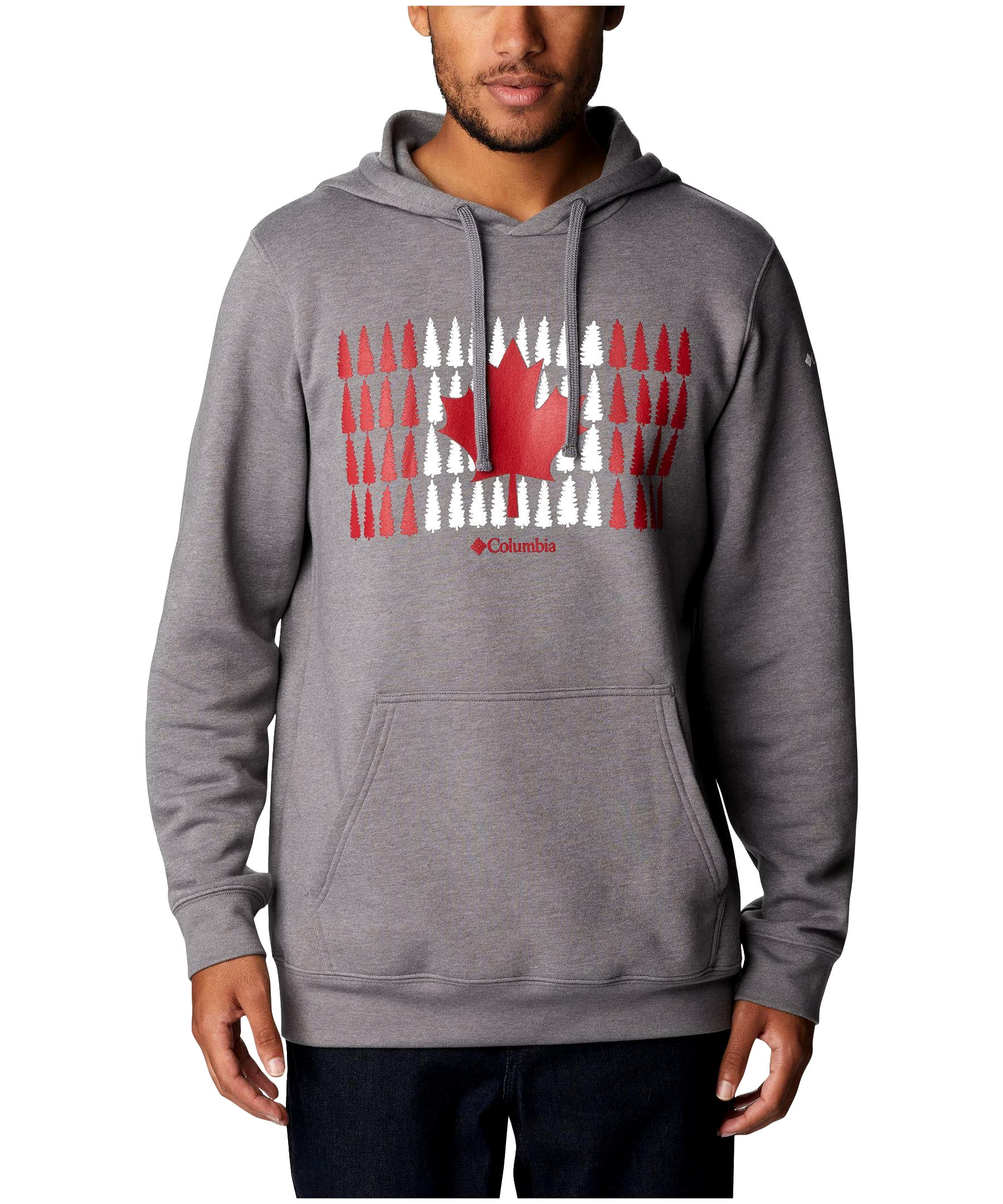 Columbia Men's Trek Canada Trees Graphic Kangaroo Pocket Pullover Hoodie