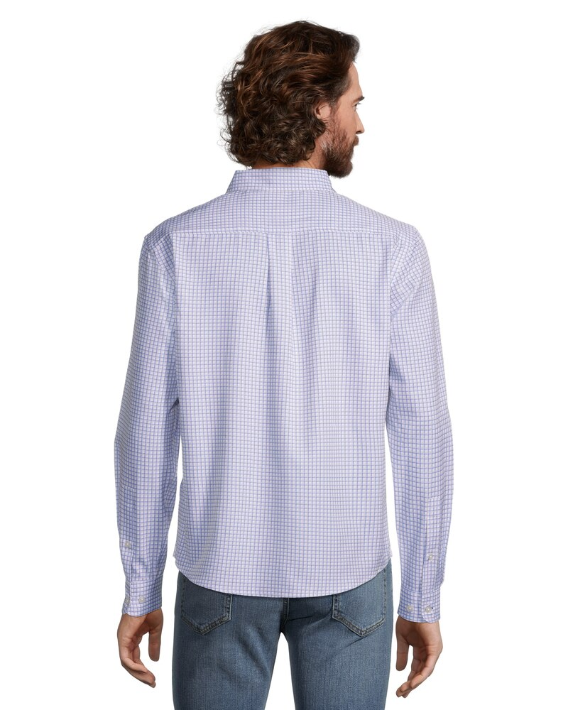 Denver Hayes Men's Hybrid 4-Way Stretch Long Sleeve Commuter Sport Shirt