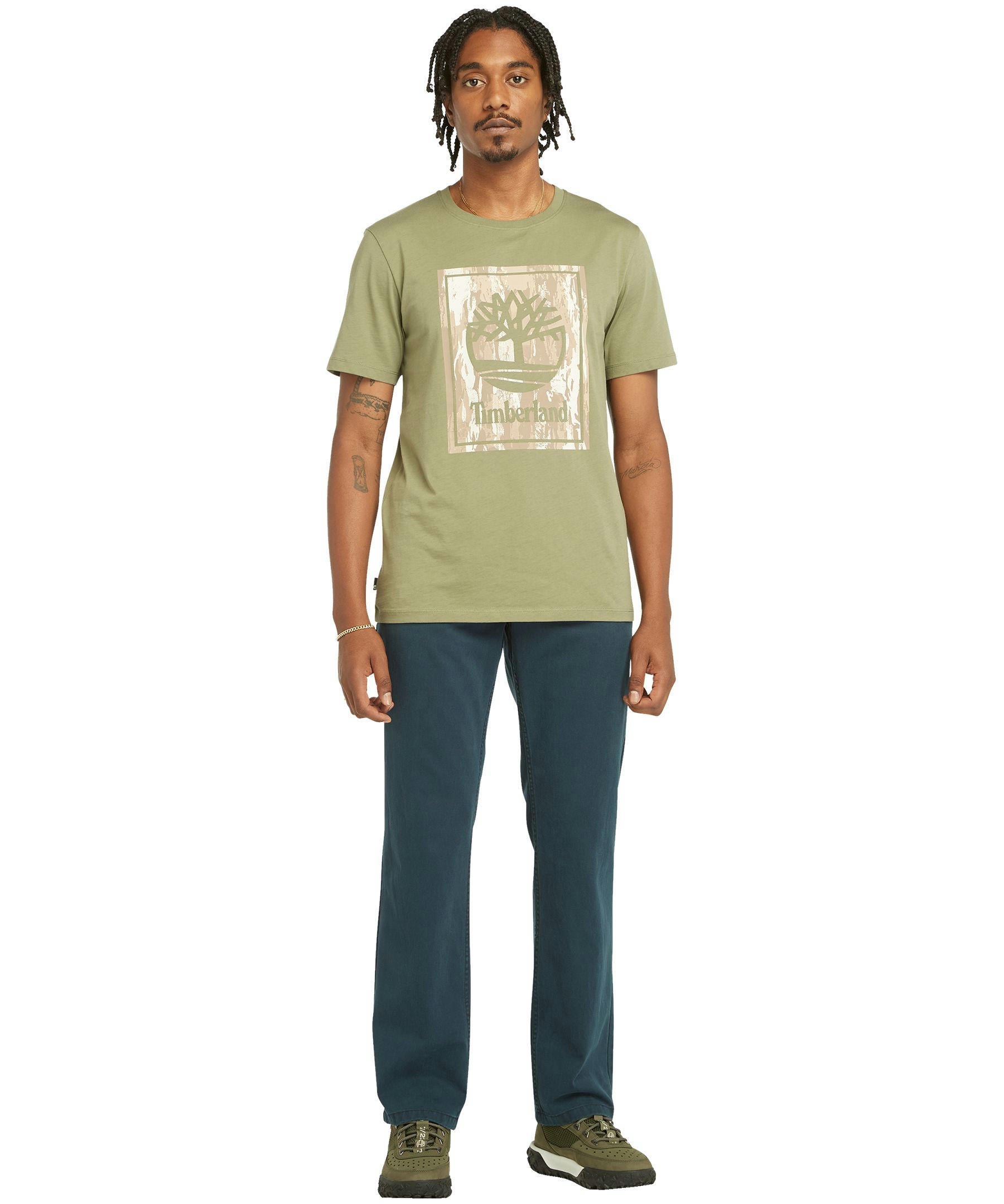 Timberland Men's Square Camo Graphic T Shirt