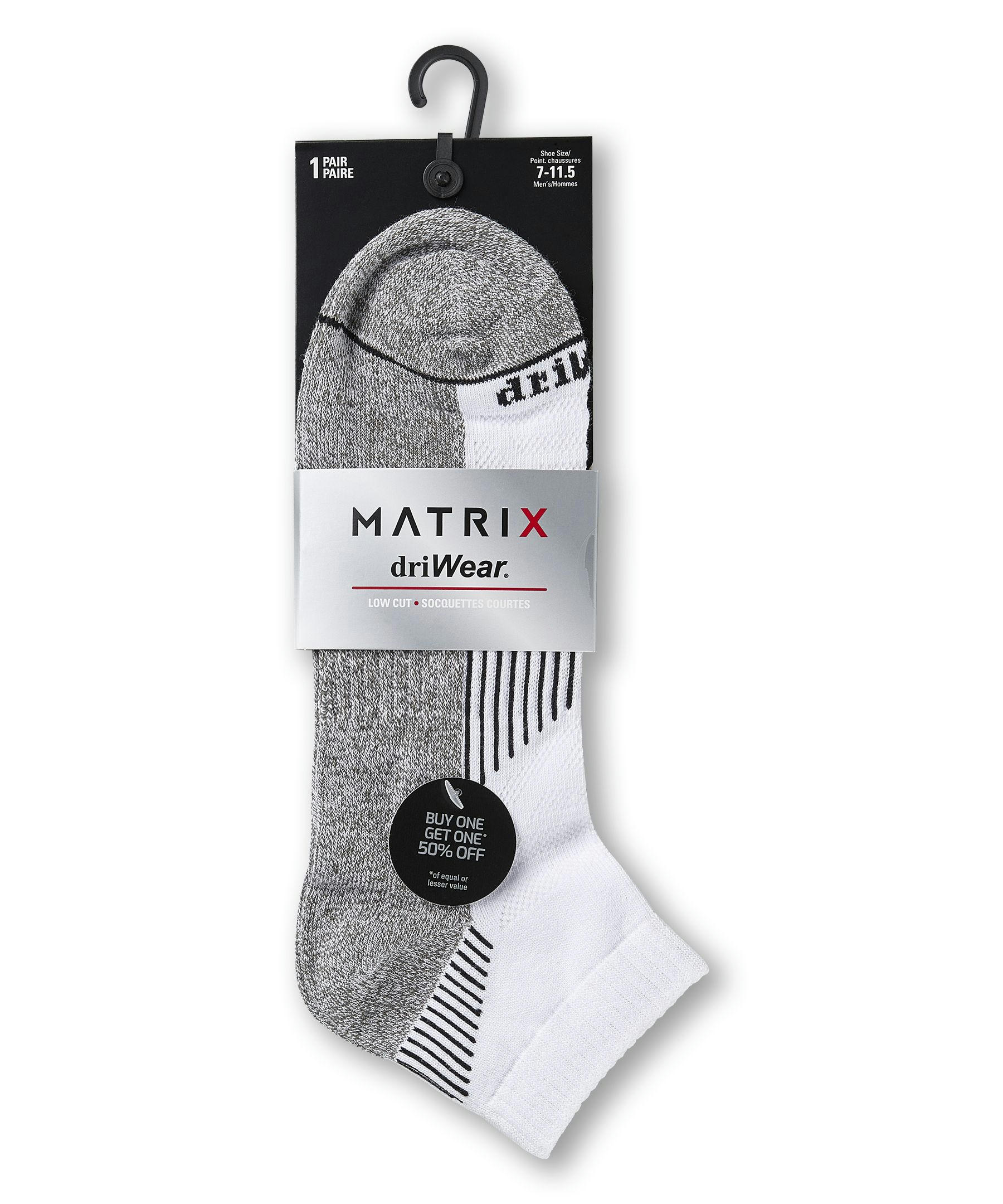 Matrix Men's Driwear Low Cut Thin Sport Socks