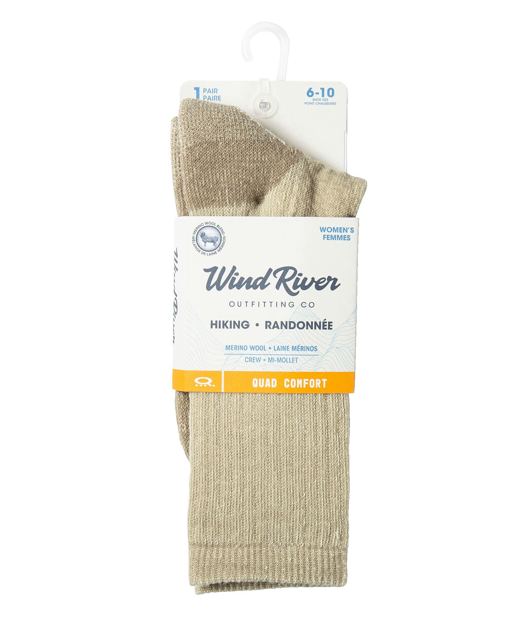 WindRiver Women's Merino Comfort Crew Socks