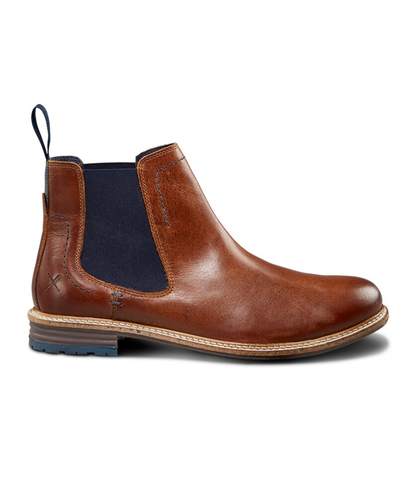 Denver Hayes Men's Markham II Leather Chelsea Boots - Cognac