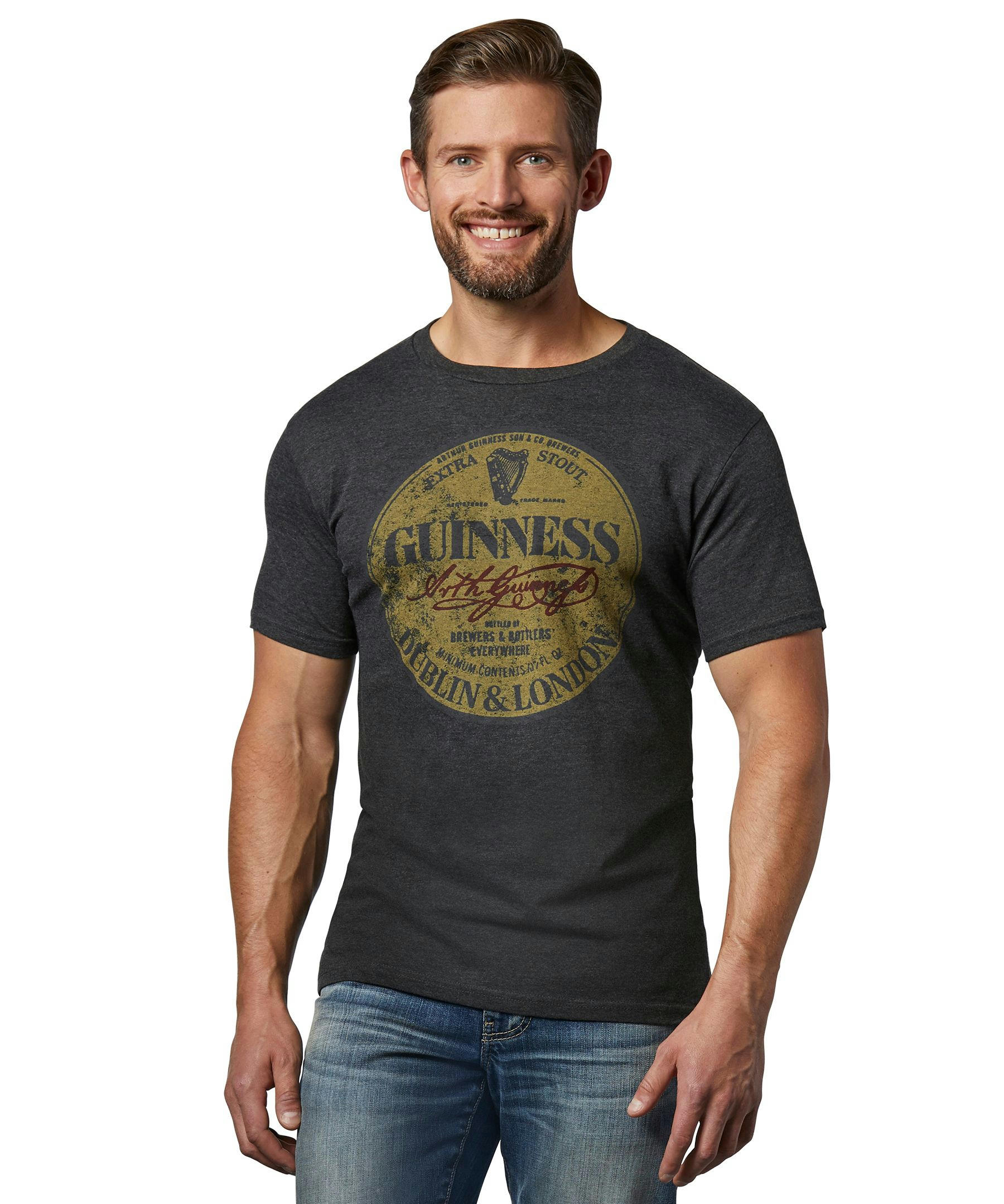 Logo T-Shirt Men's Guinness Crewneck Graphic T Shirt