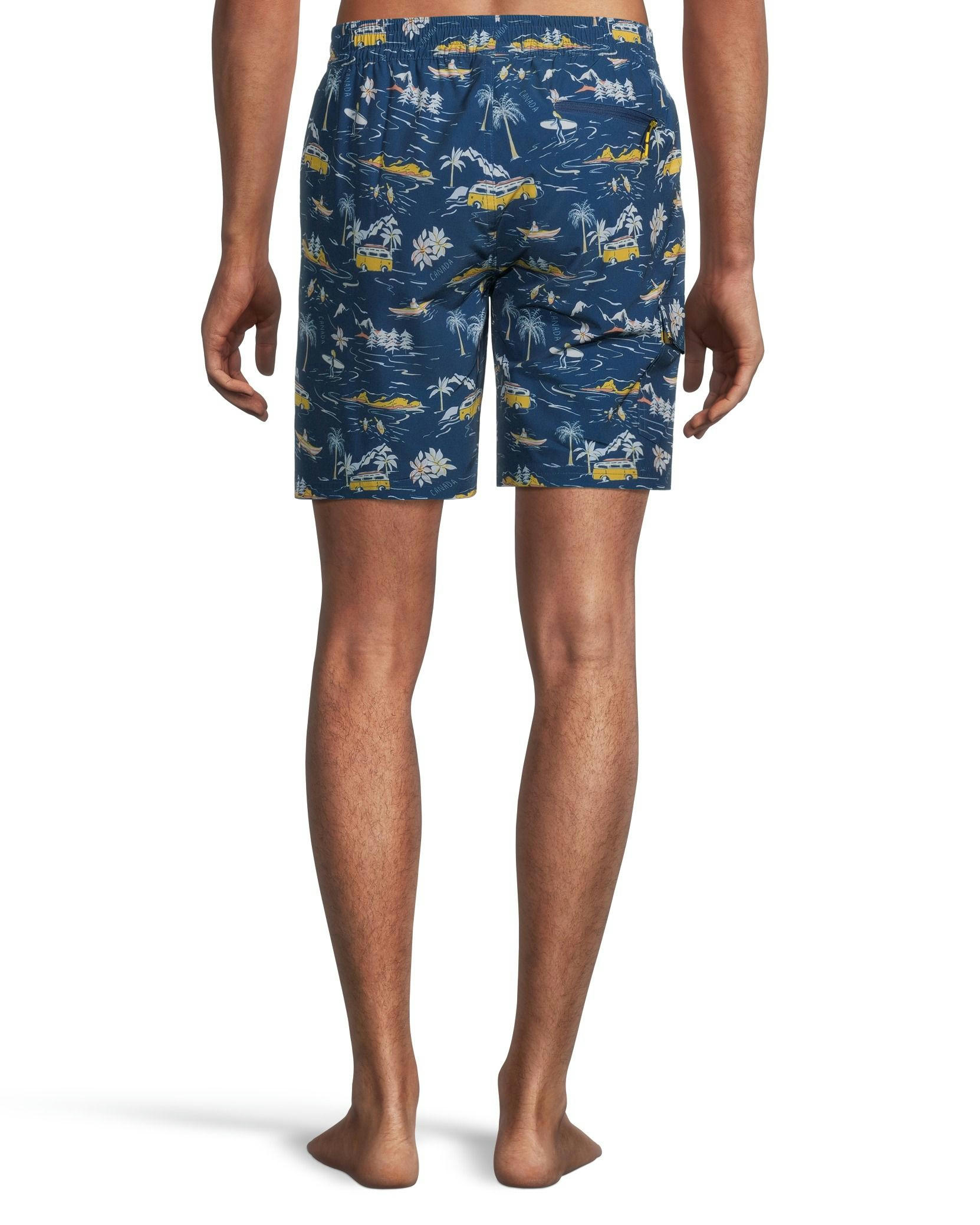 FarWest Men's All-Over-Print Quick Dry E-Board Shorts