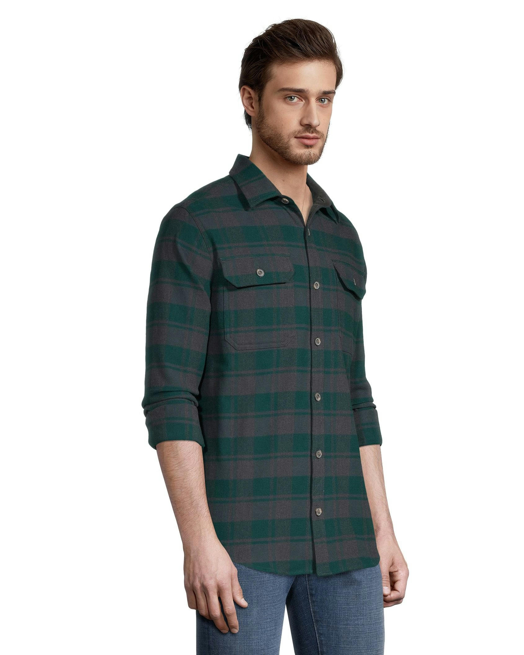 WindRiver Men's Heritage Fashion Stretch Flannel Shirt