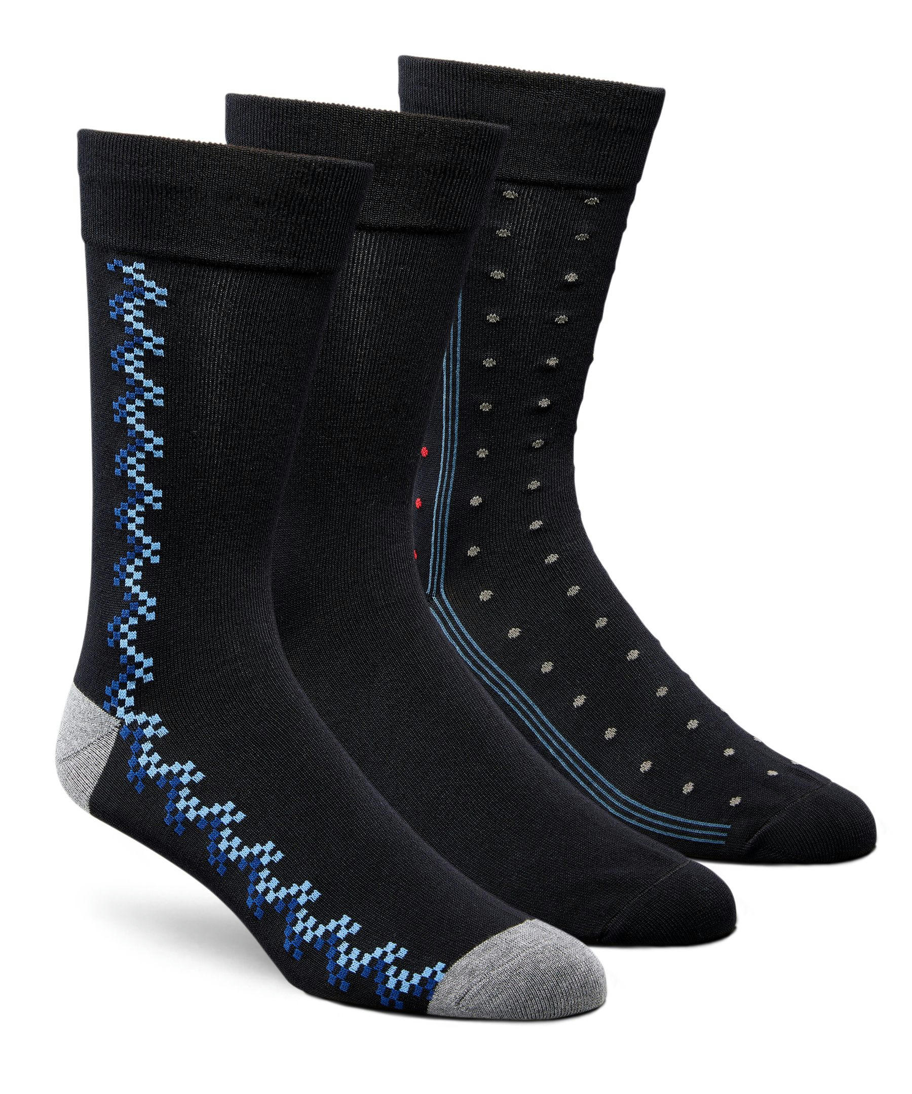 Denver Hayes Men's 3 Pack Bogo Casual Crew Socks