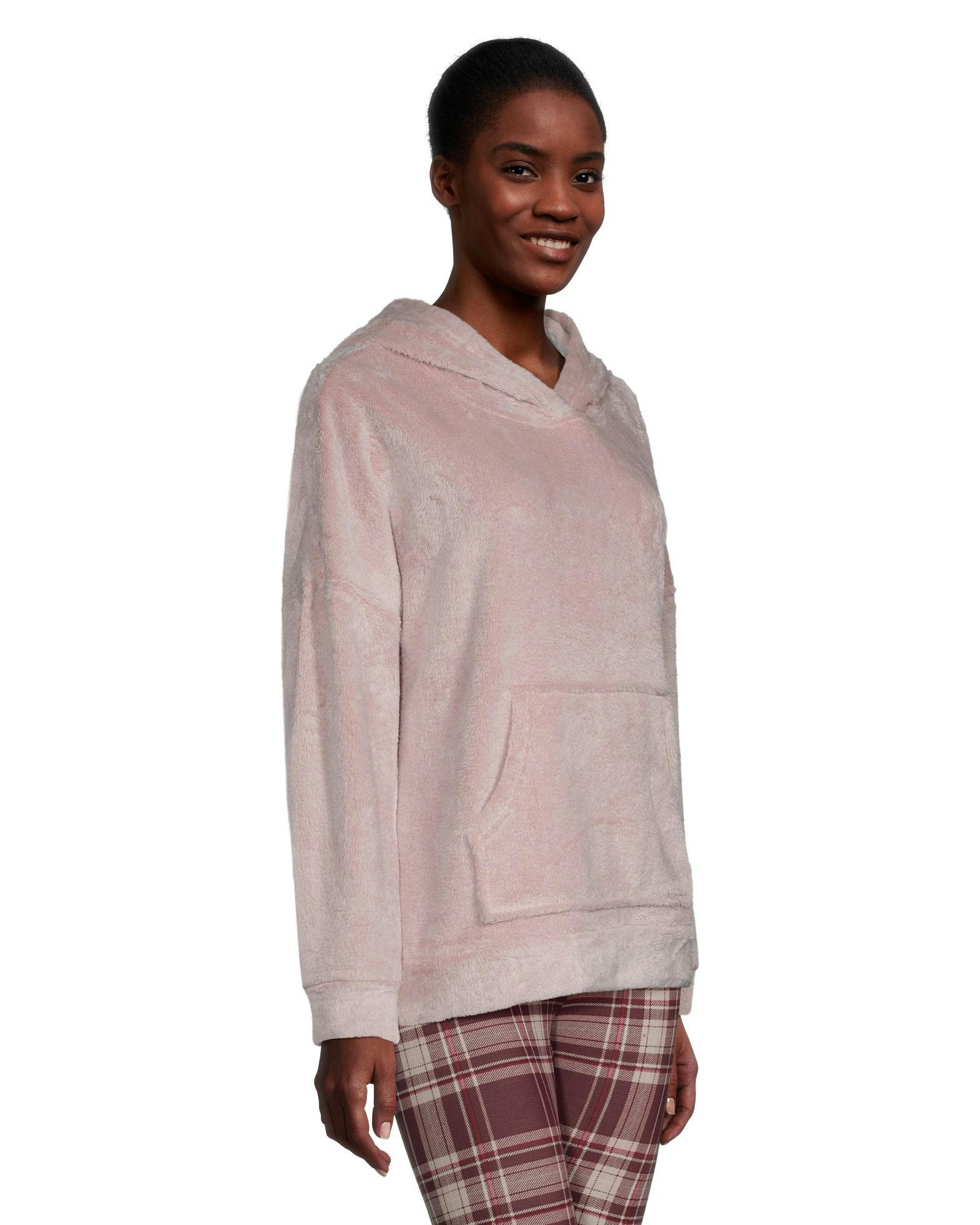 Denver Hayes Women's Plush Velour Hooded Shirt