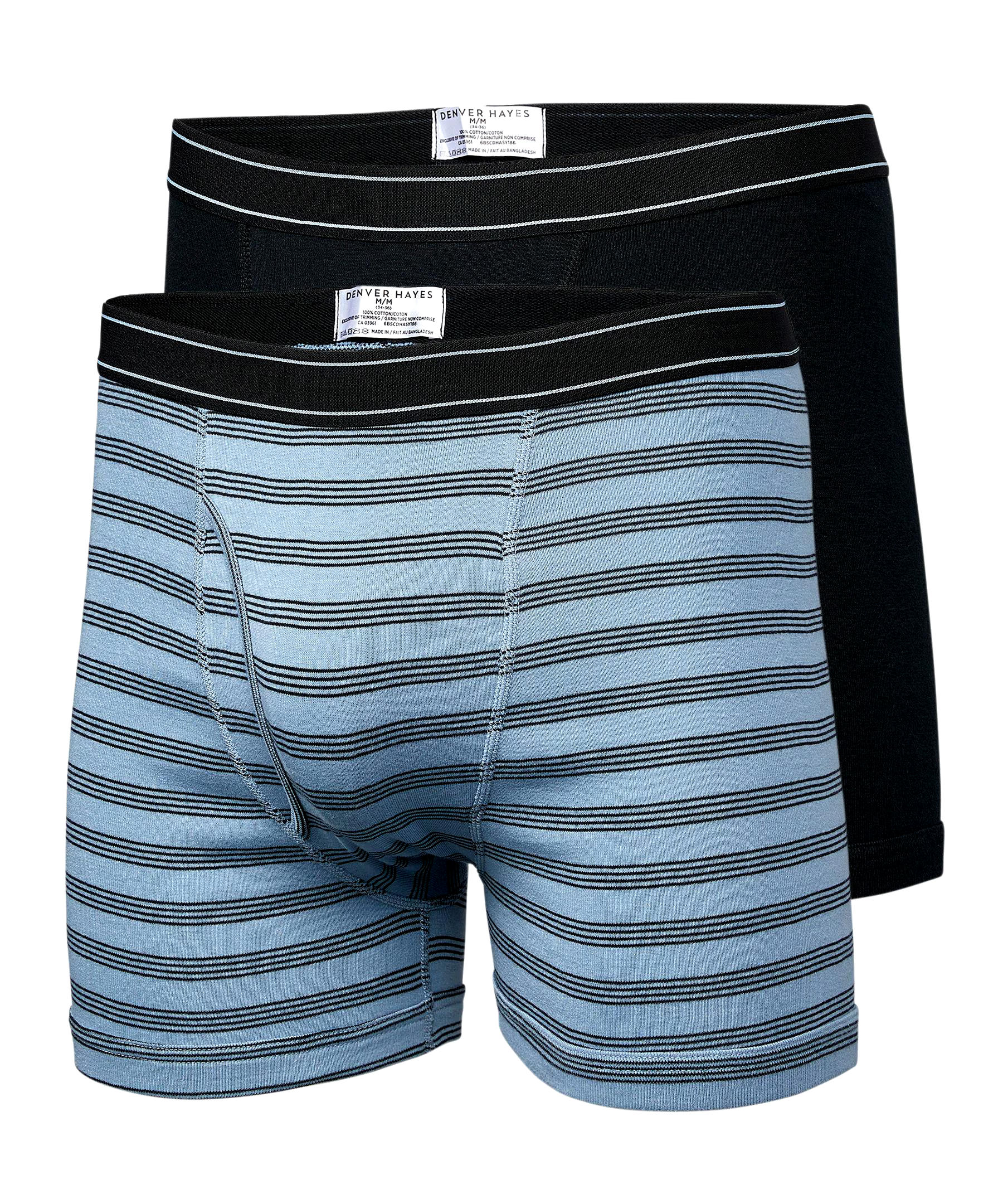 Denver Hayes Men's 2 Pack Yarn Dye Boxer Briefs