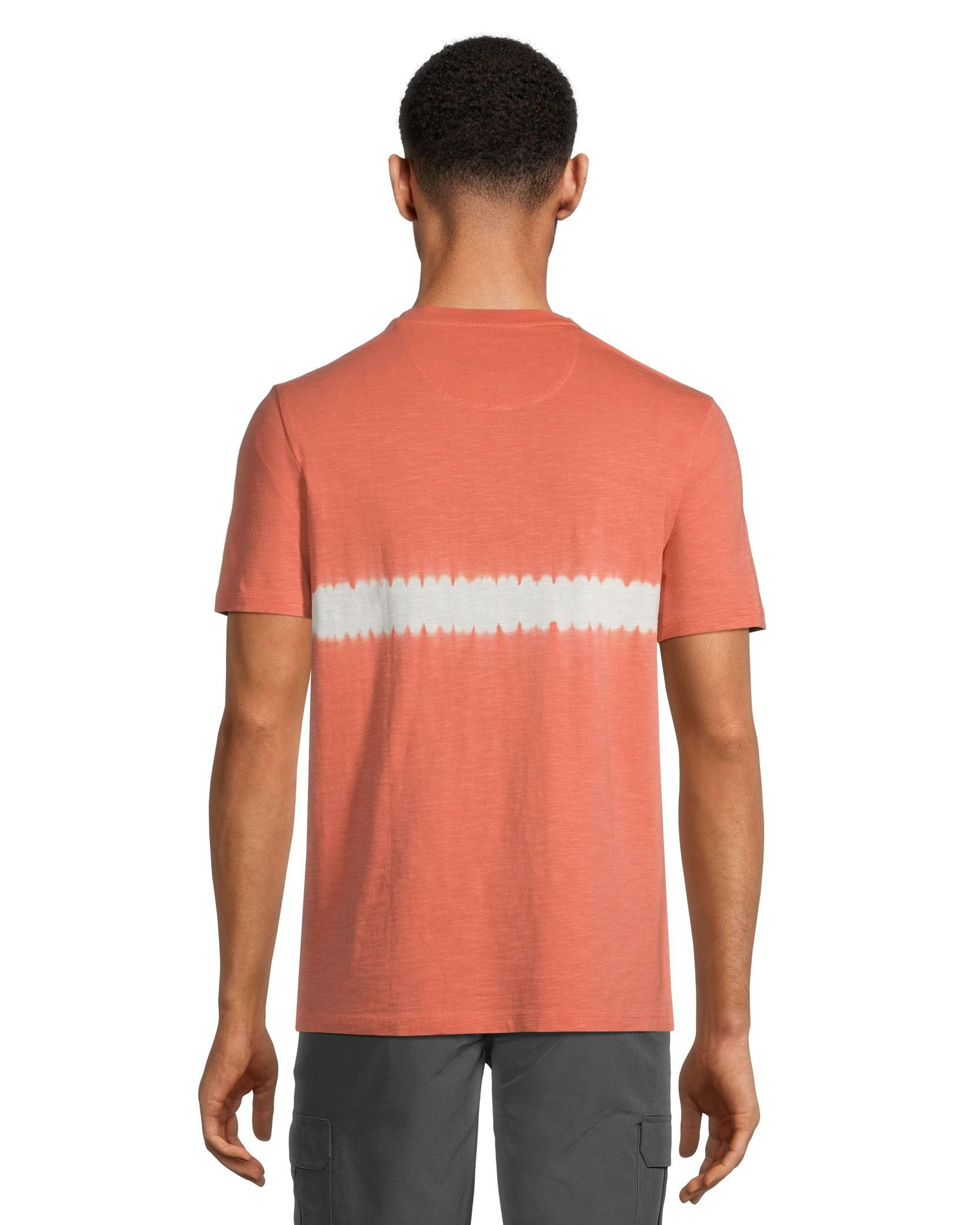 FarWest Men's Tie Dye Short Sleeve Classic Fit Henley Shirt