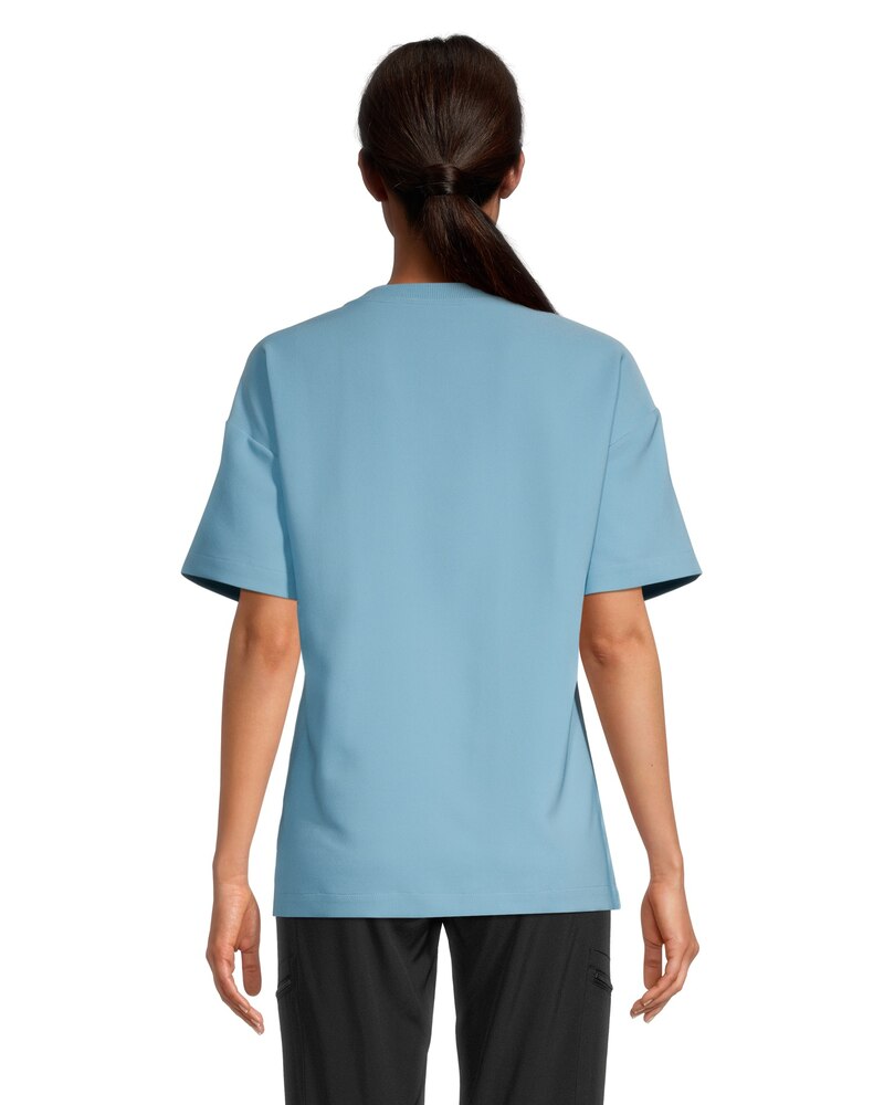 Scrubletics Women's Crewneck Short Sleeve Patch Pocket Scrub Top