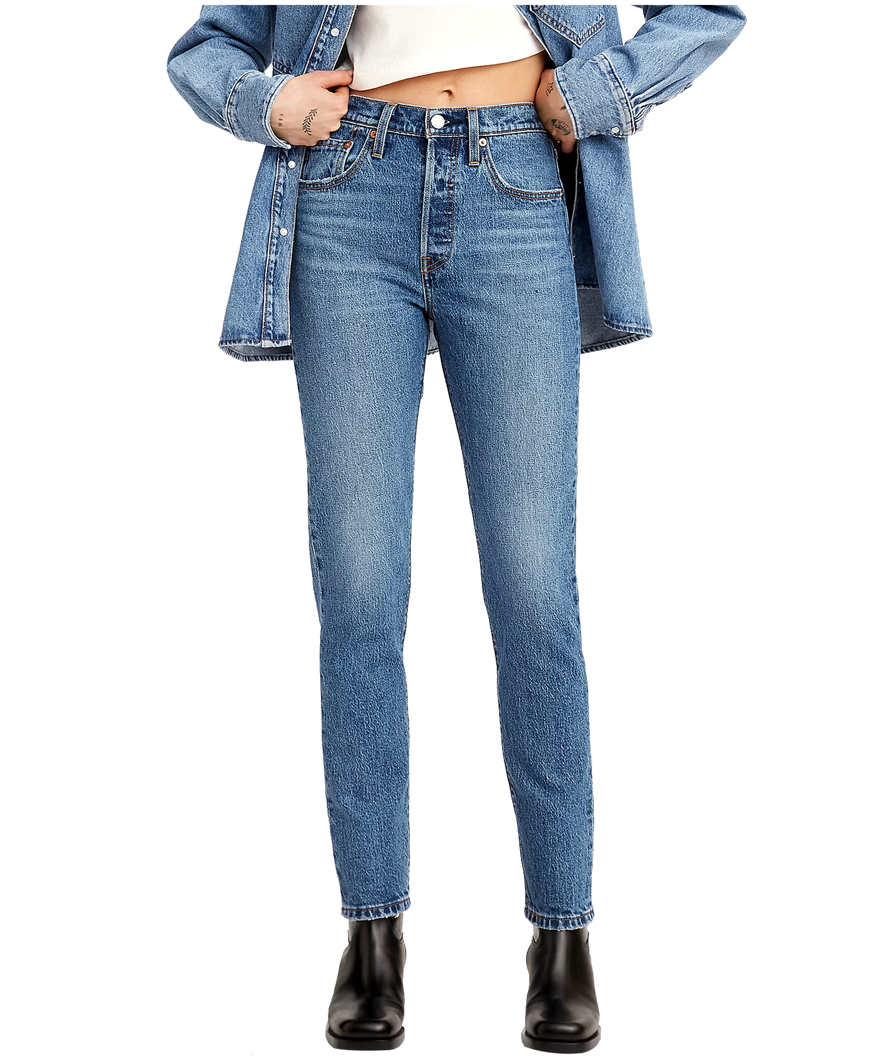 Levi's Women's 501 High Rise Skinny Jeans - Medium Indigo