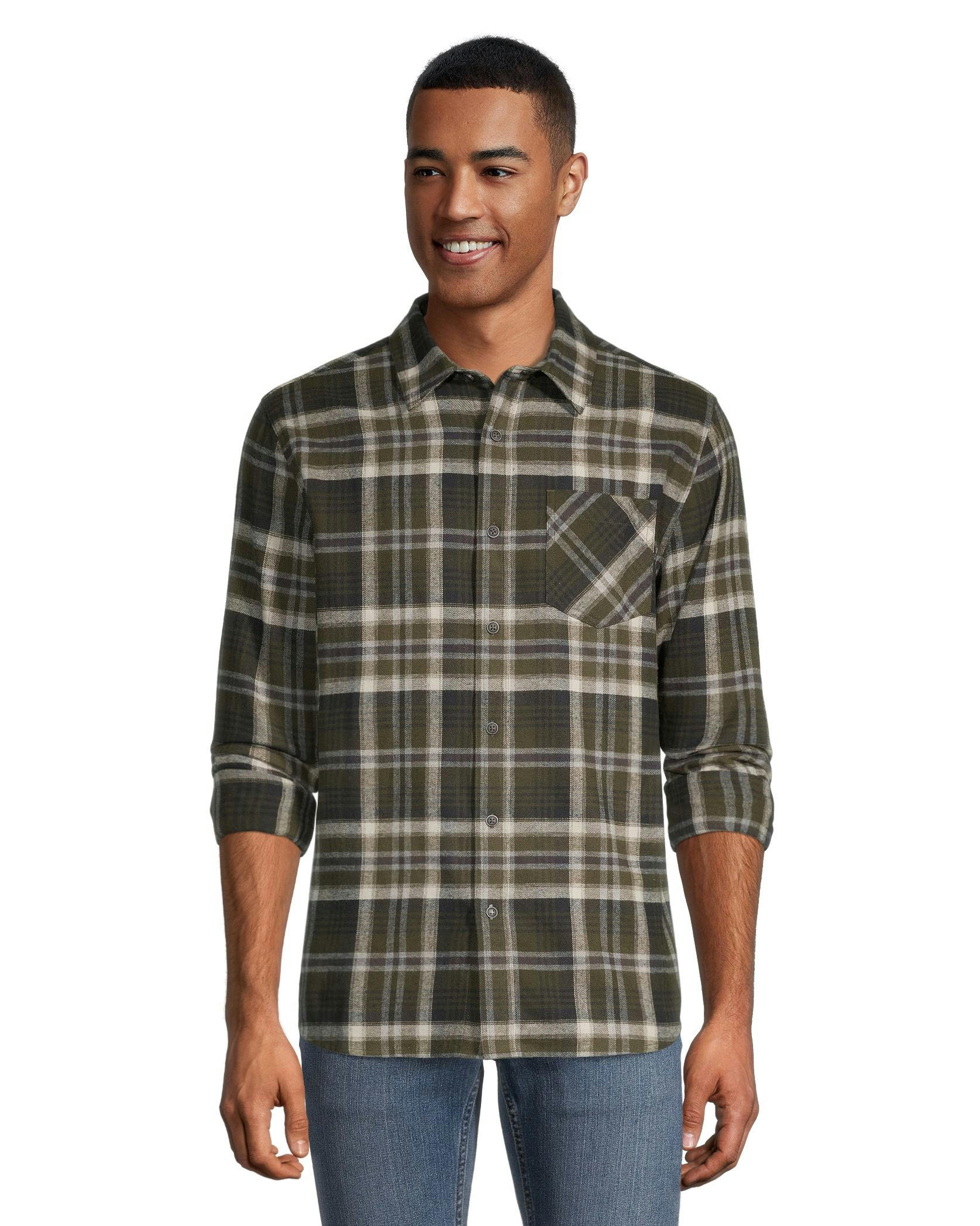 Boston Traders Men's Classic Plaid Flannel Shirt