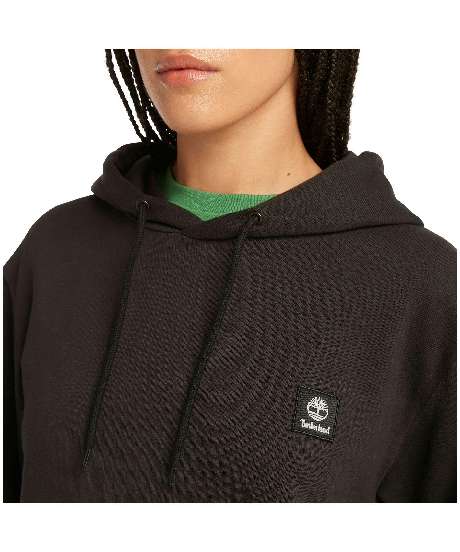 Timberland Men's Fleece Woven Badge Hoodie