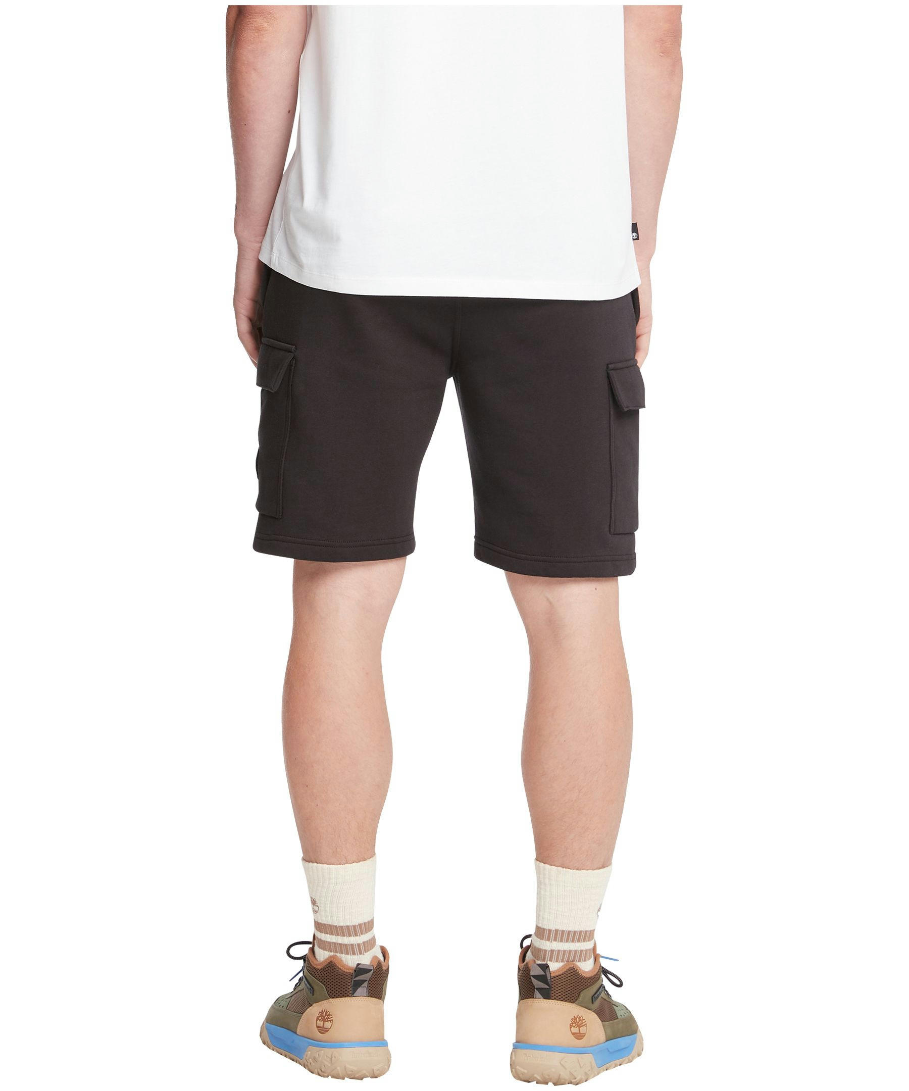 Timberland Men's Fleece Woven Badge Sweatshorts