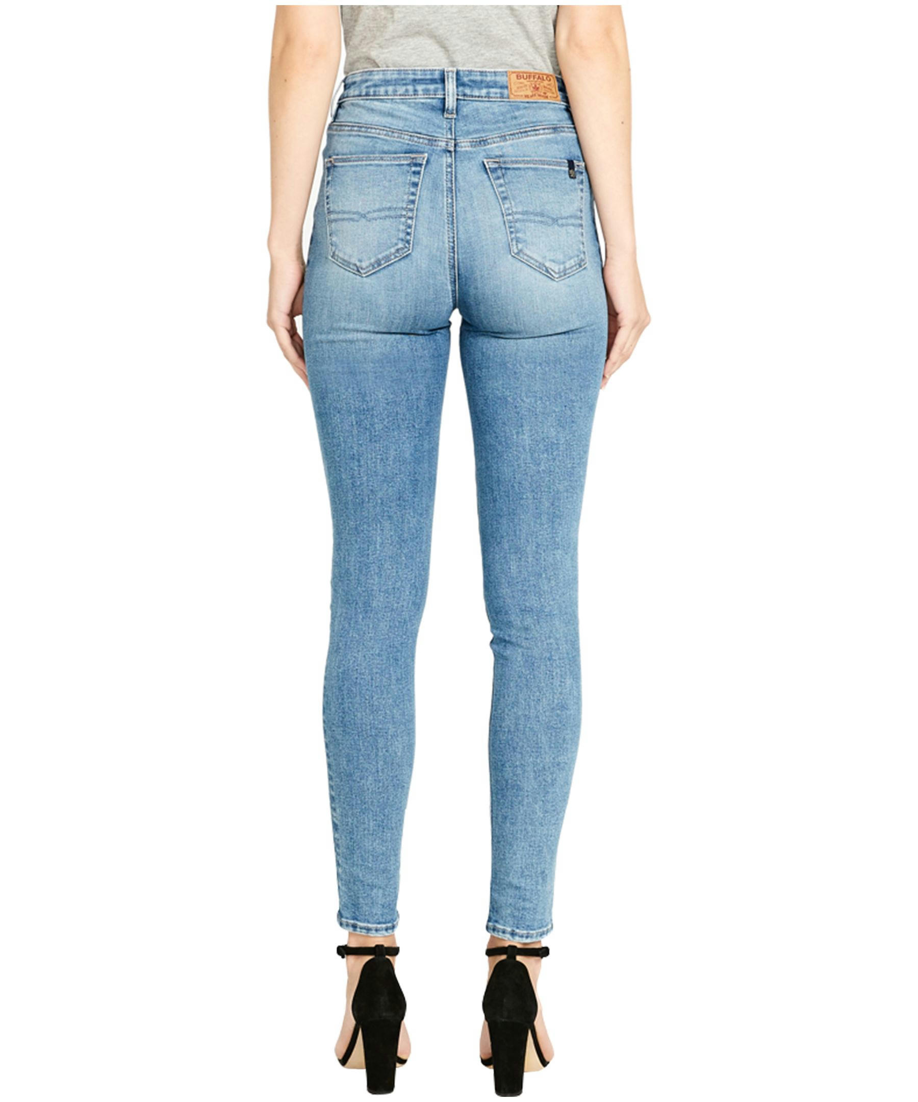 Buffalo Women's Skylar Hi Rise Skinny Jeans Light Indigo -
